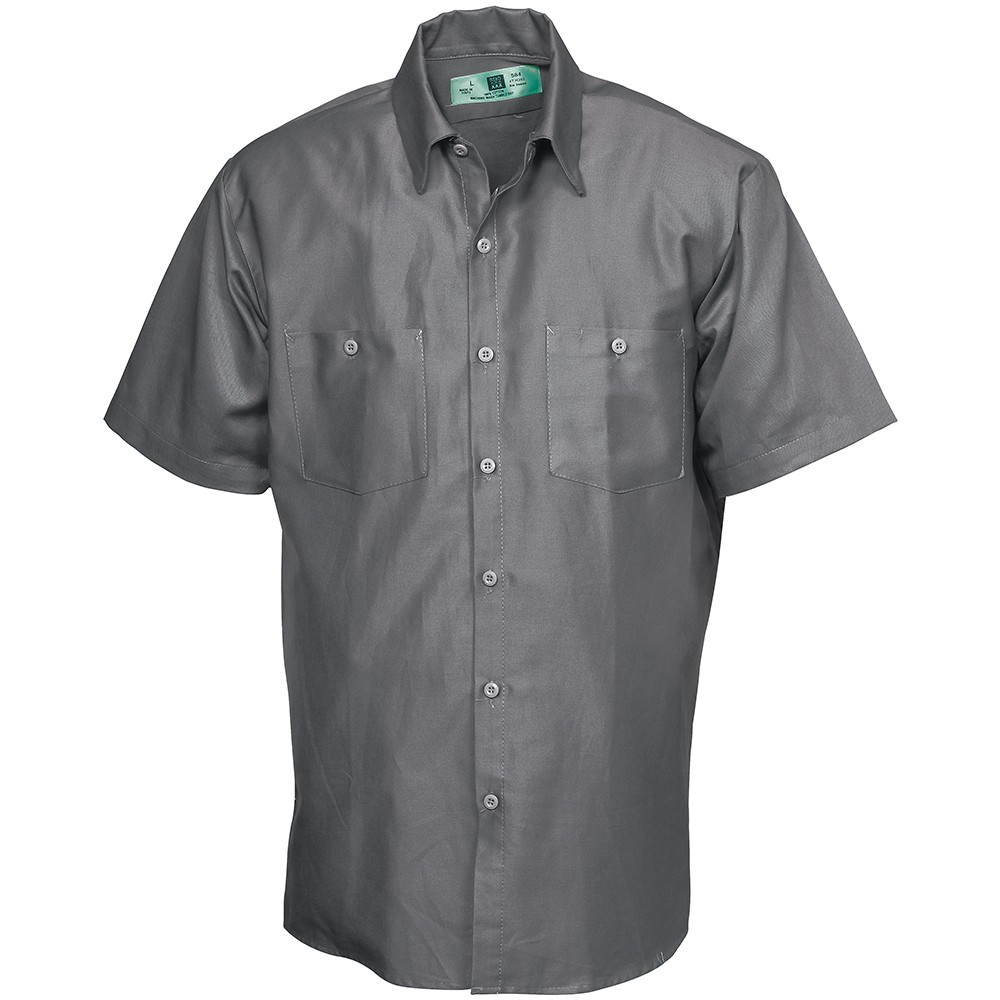 Reed Work Shirt Short Long Sleeve Button Up 100% Cotton Industrial Uniform #S