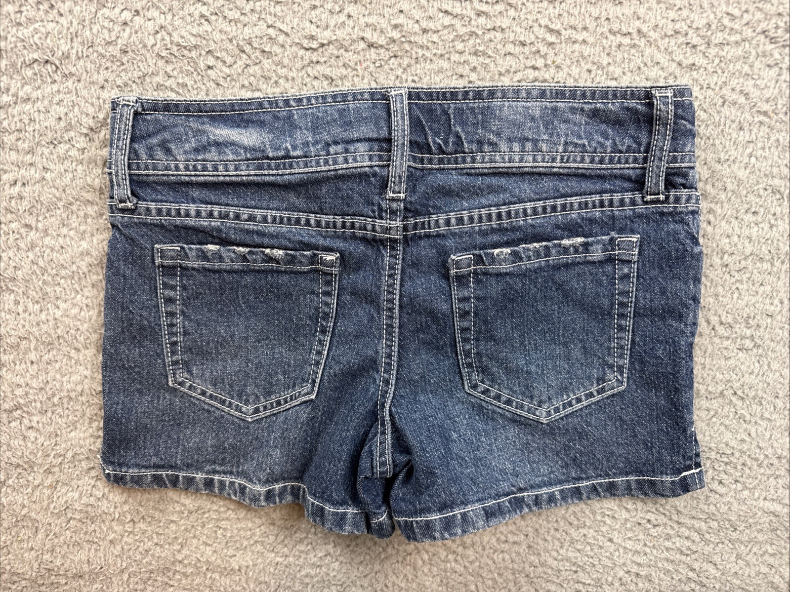 Art Class Shorts Girls Large 10/12 Denim Jean Mid Rise Shortie Medium Wash