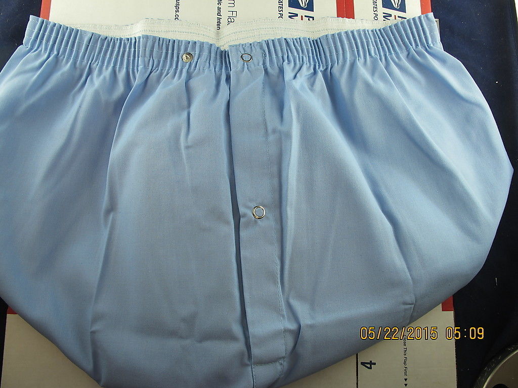 NAVY Medical Light Blue Broadcloth Elastic Waist Pajama Pants Large 29 1/2″ [C3]