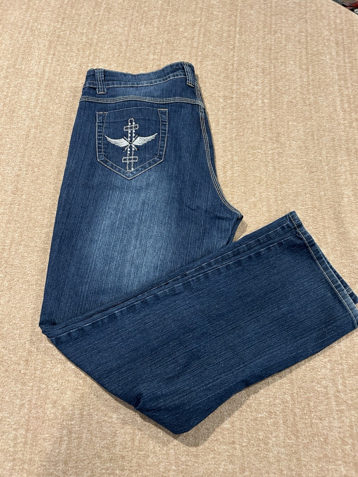 U-51 Jeans Studded Back Pocket Design Size 16