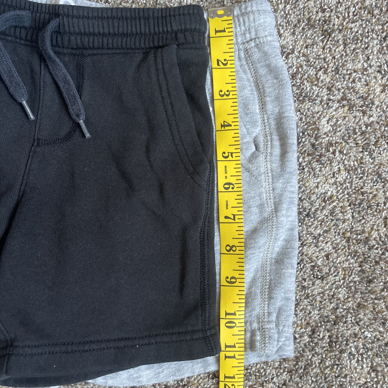 Bundle Old Navy Boys Shorts Size XS 5 Gray & Black Knit Drawstring Waist