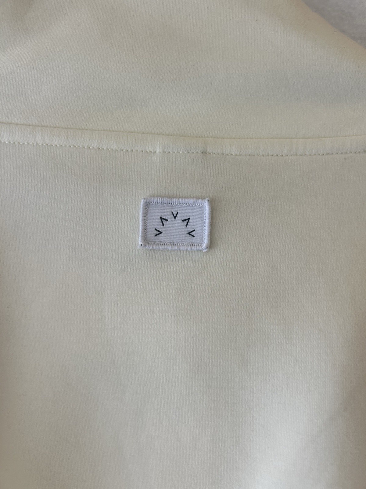 Varley Freya Sweat Funnel Neck Sweatshirt Ivory Marl Drawcord Waist Size L NWT