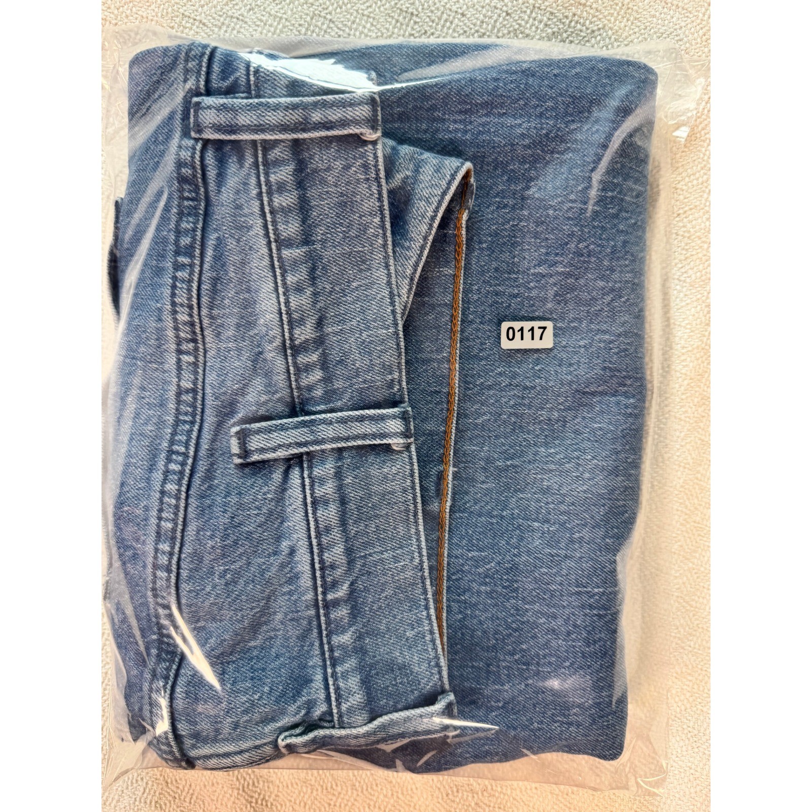 LL Bean Signature Heritage Denim Slim Straight Jeans 38×32 Light Wash Y2K 520660