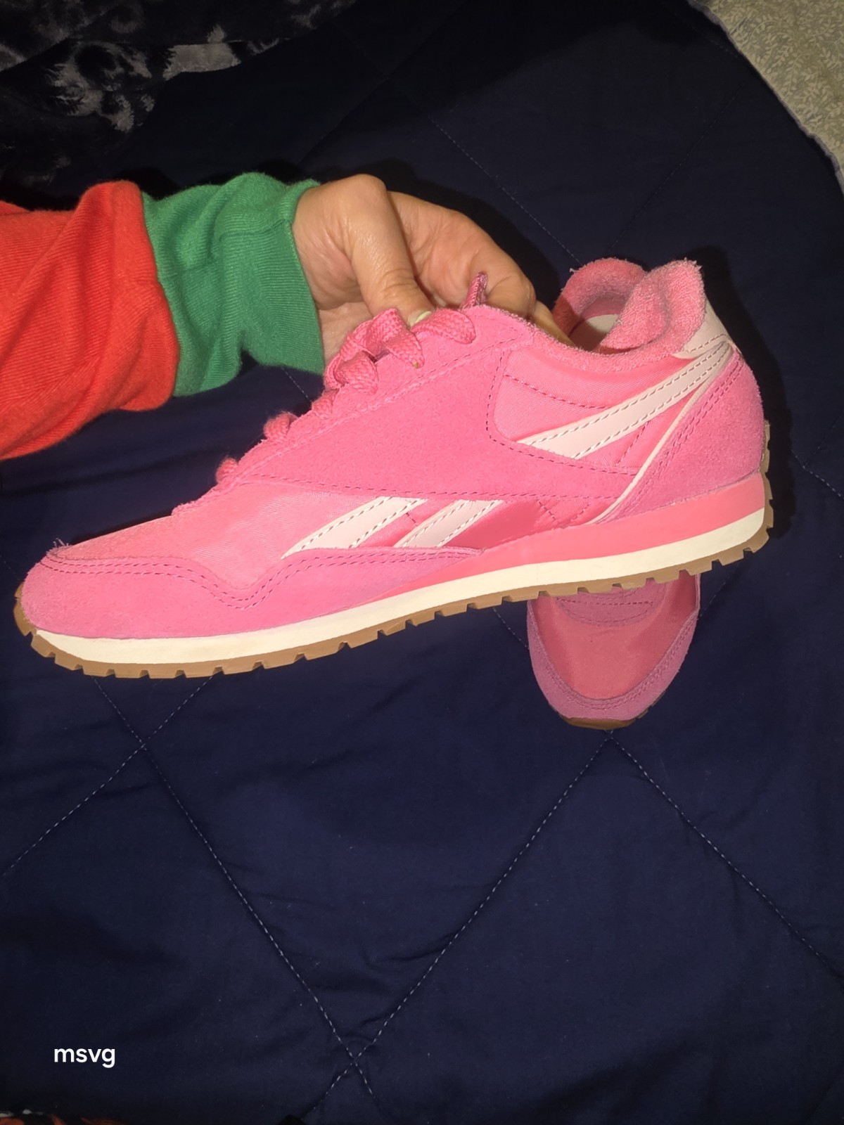 Reebok Pink/White Low Top Lace-Up Athletic Sneaker Men Casual Activewear