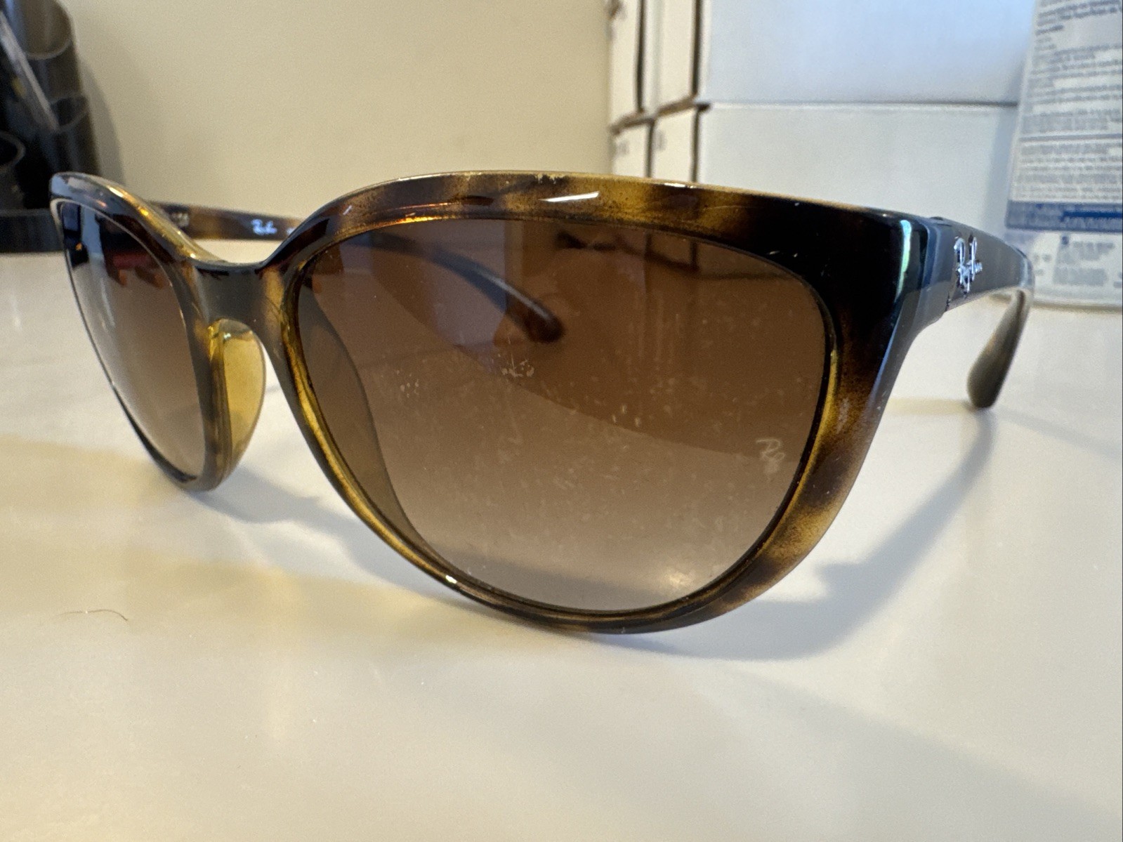 Ray-Ban RB4167 Brown Gradient Lenses Polished Light Havana Tortoise Frame #N10