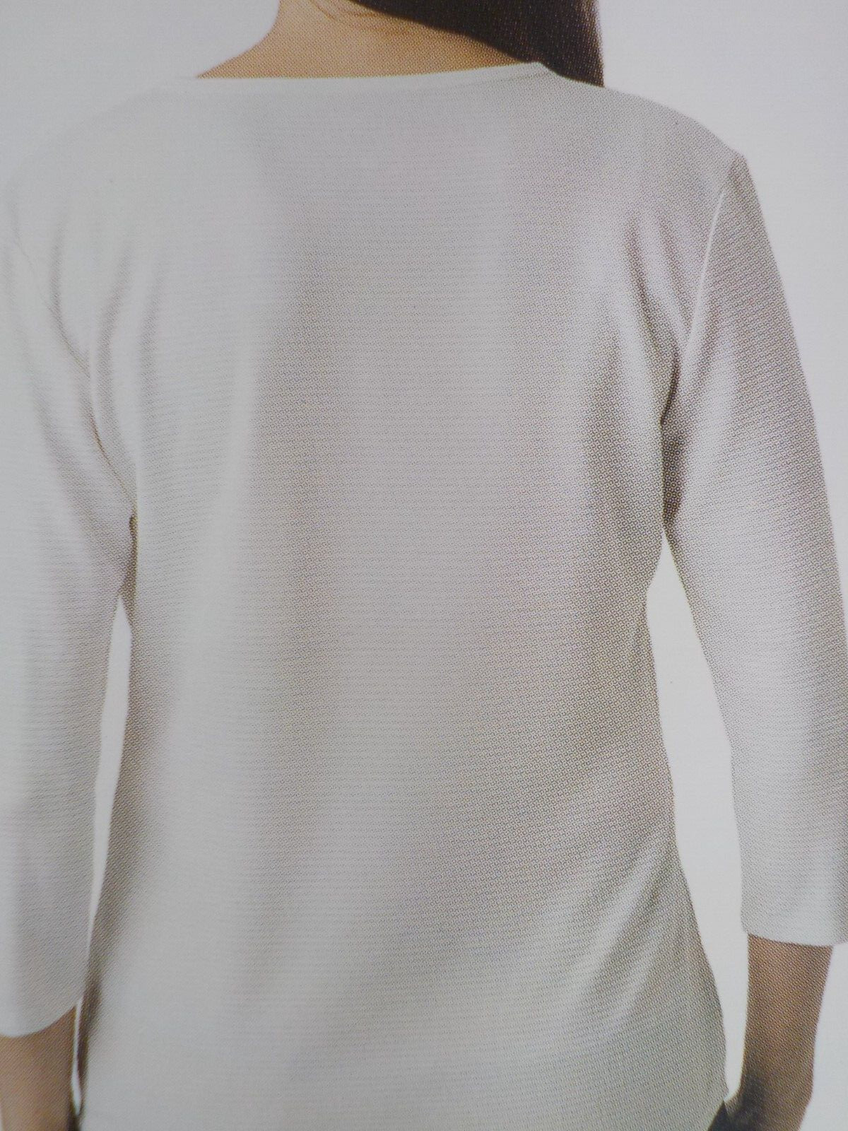 Seg’ments Essentials For Women Shirt SZ XXL White 3/4 Sleeve V-Neck Blouse Top