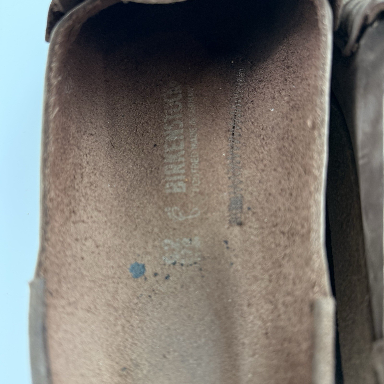 Birkenstock Naples Loafers Mules Brown Leather Clogs Mens 9 Size 42 Regular Wide