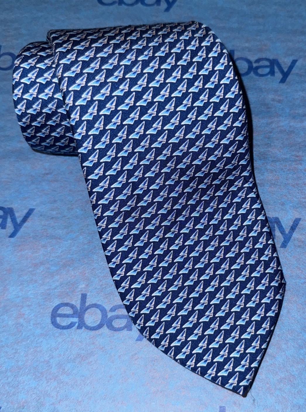 VINEYARD VINES 100% SILK MEN’S NECK TIE ARGO GROUP 3.25 INCHES WIDE BLUE