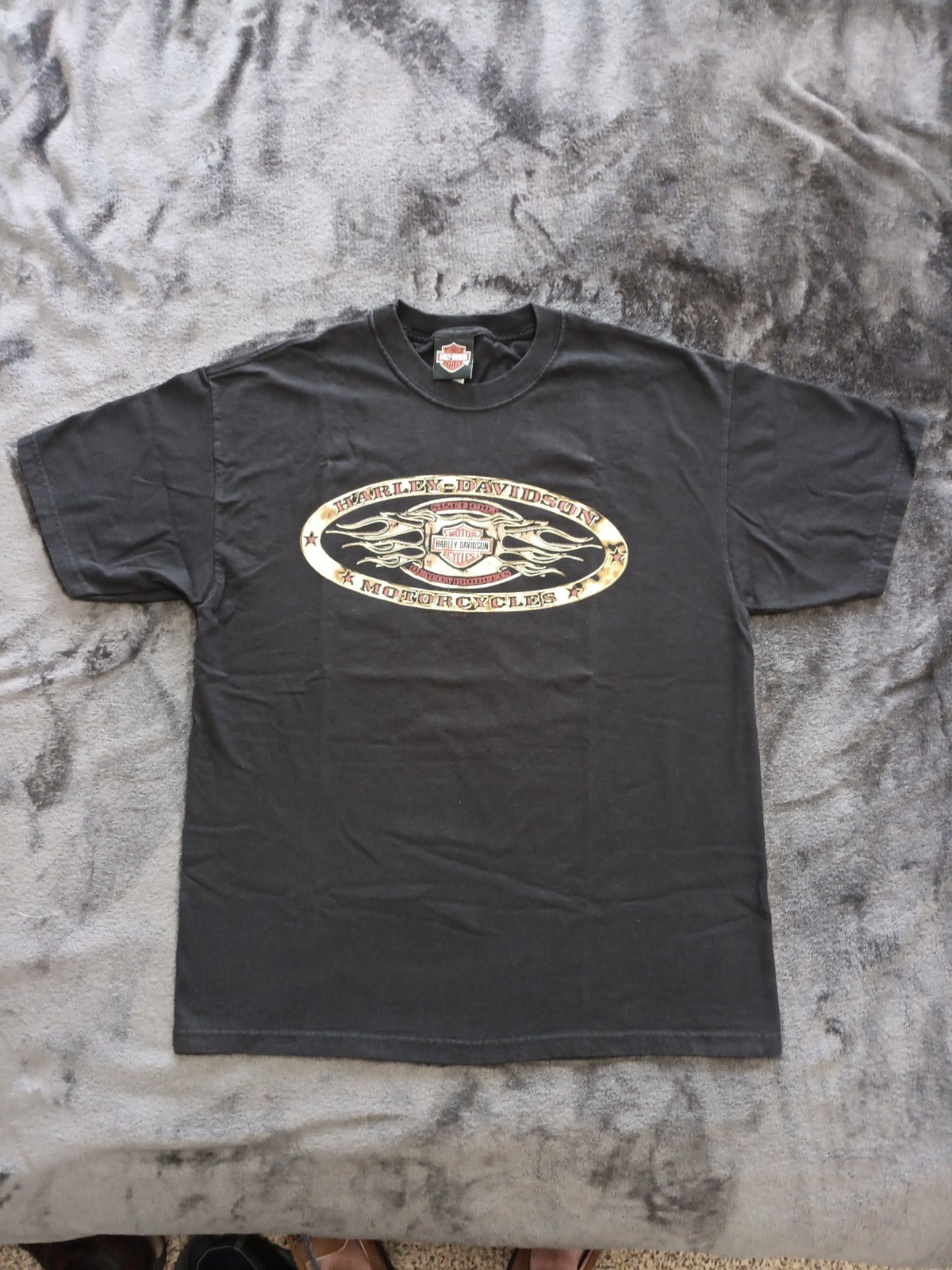 Harley Davidson Lone Wolf T-Shirt Coeur D’alene, ID Size Large Black 2006