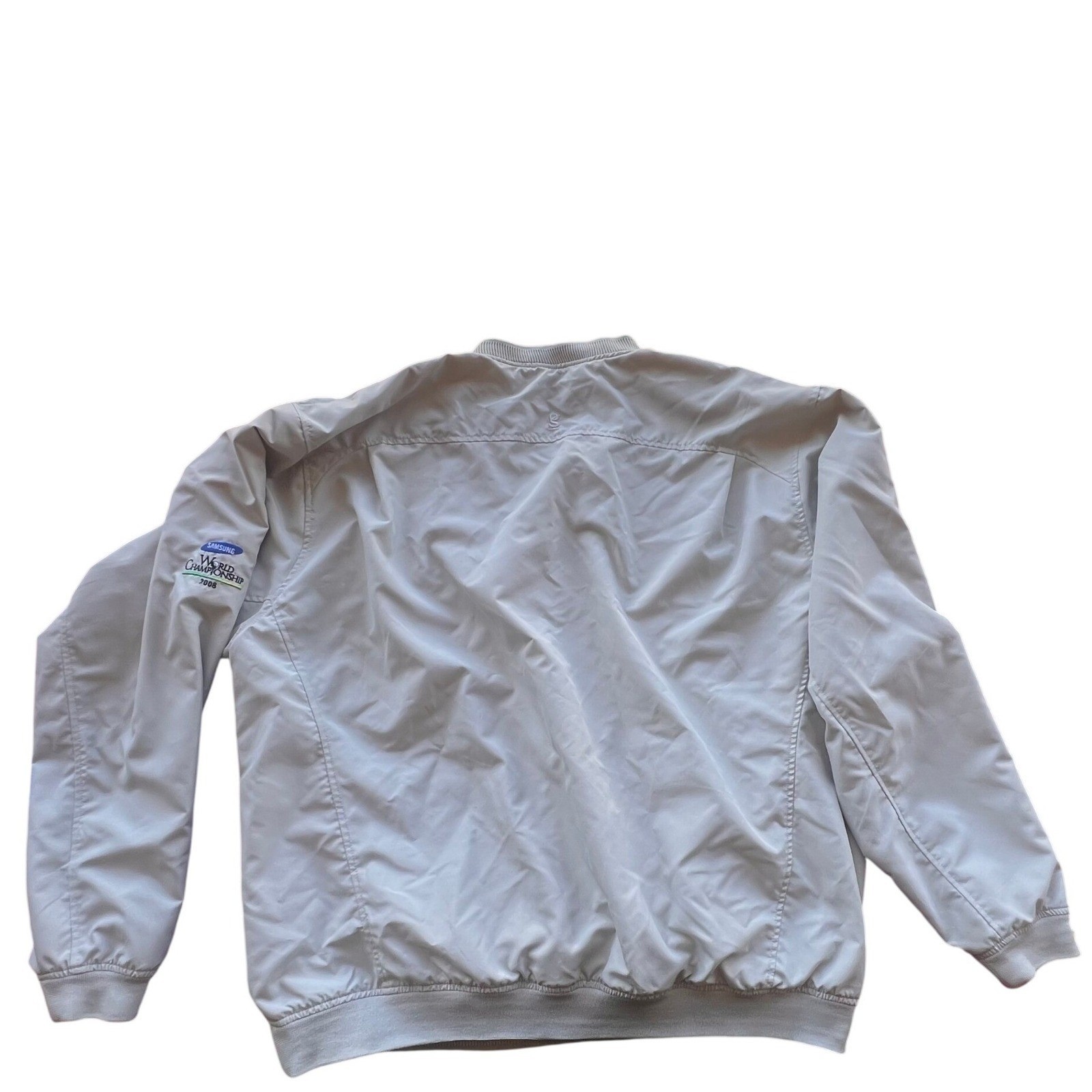 Half Moon Bay Mens Golf Windshirt Pullover XL Beige Ocean Course V-Neck