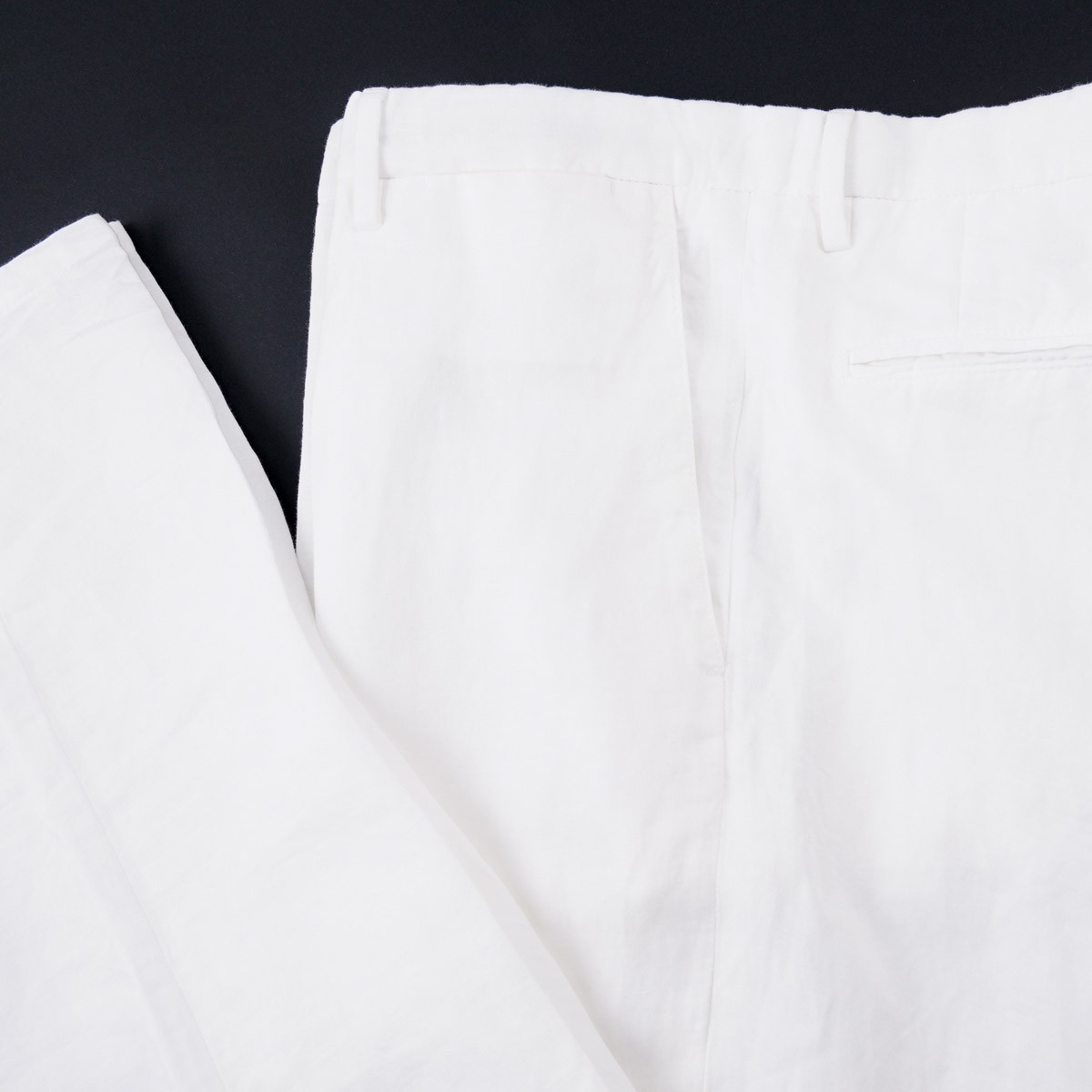 Boglioli White Extrafine Lightweight Cotton-Linen Dress Pants 37 (Eu 54) NWT