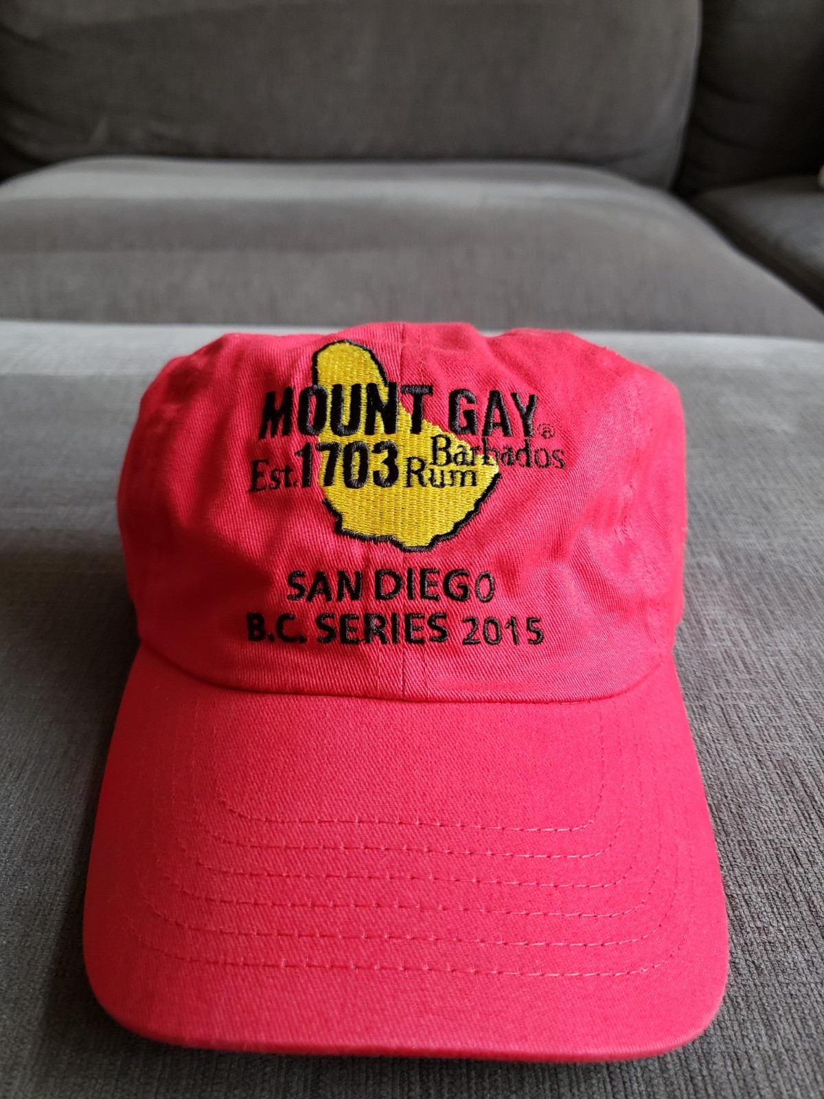 Mount Gay Barbados Rum Strapback Hat Cap San Diego B.C. Series 2015