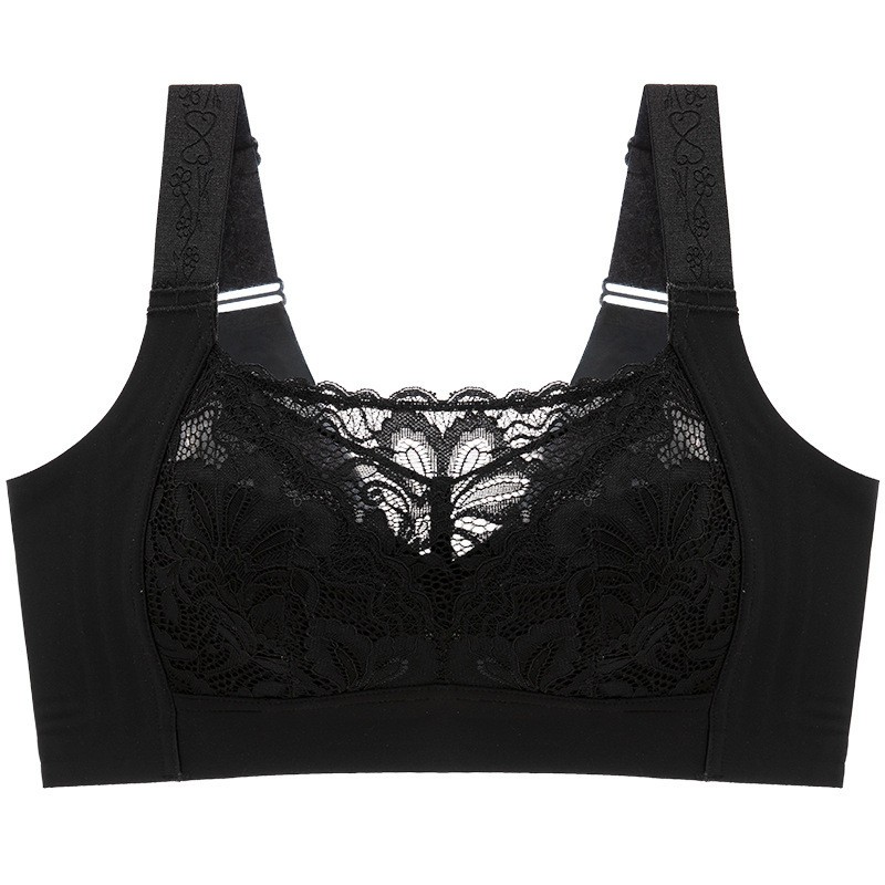 Women Bras Full coverage Wireless Seamless Floral Plus size Underwear 20791