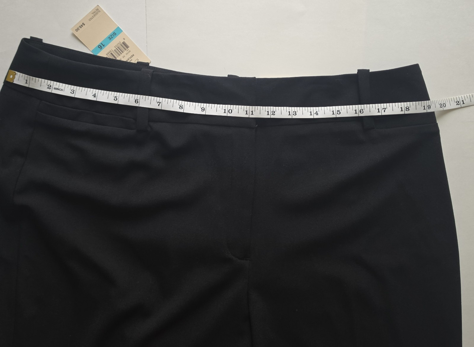 Emaline Dress Pants Womens Size 16 Slacks Signature Fit Black Wide Leg