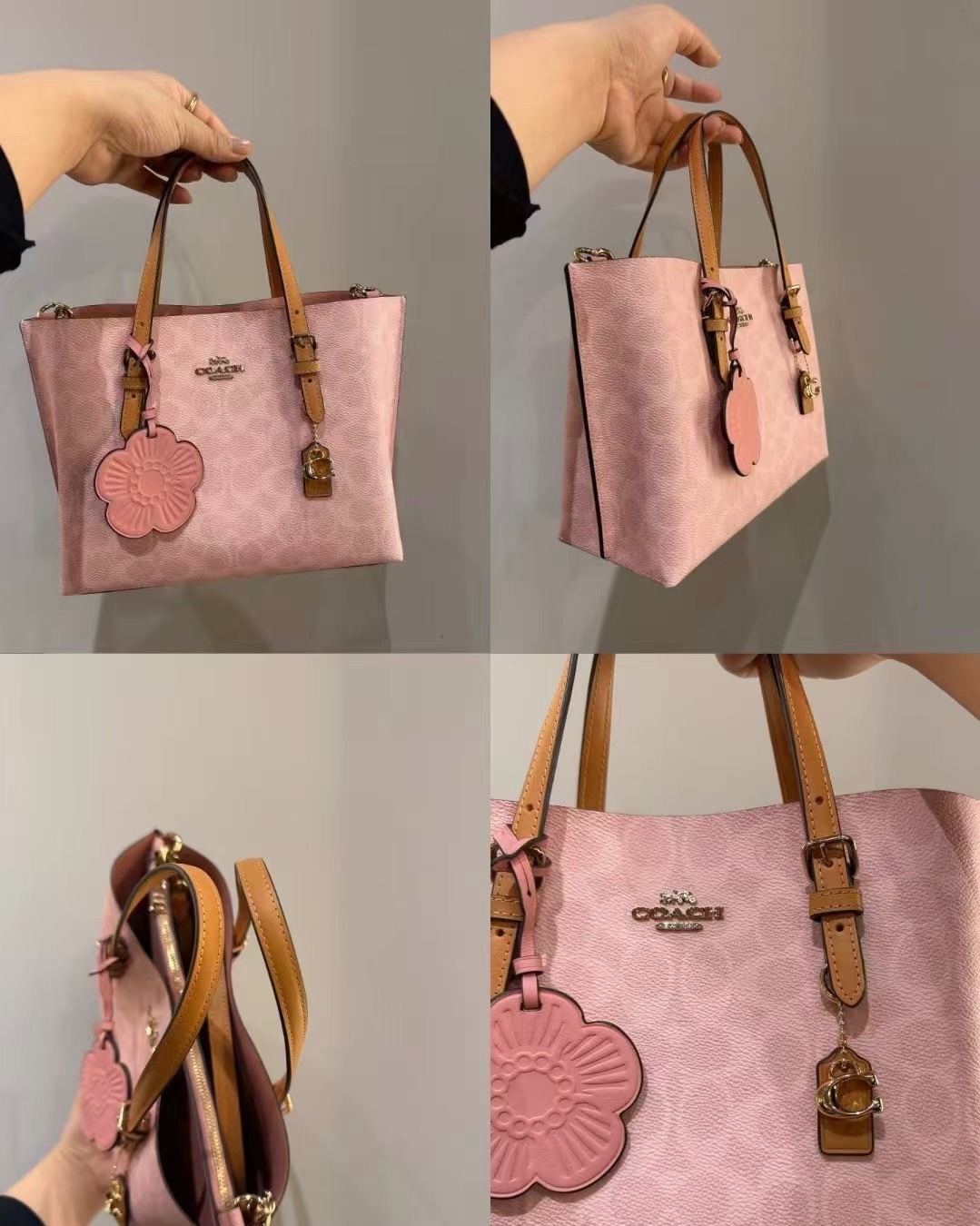RARE NWT Coach Powder Pink Mollie Tote Bag 25 CER24 SOLDOUT SHIPS TODAY