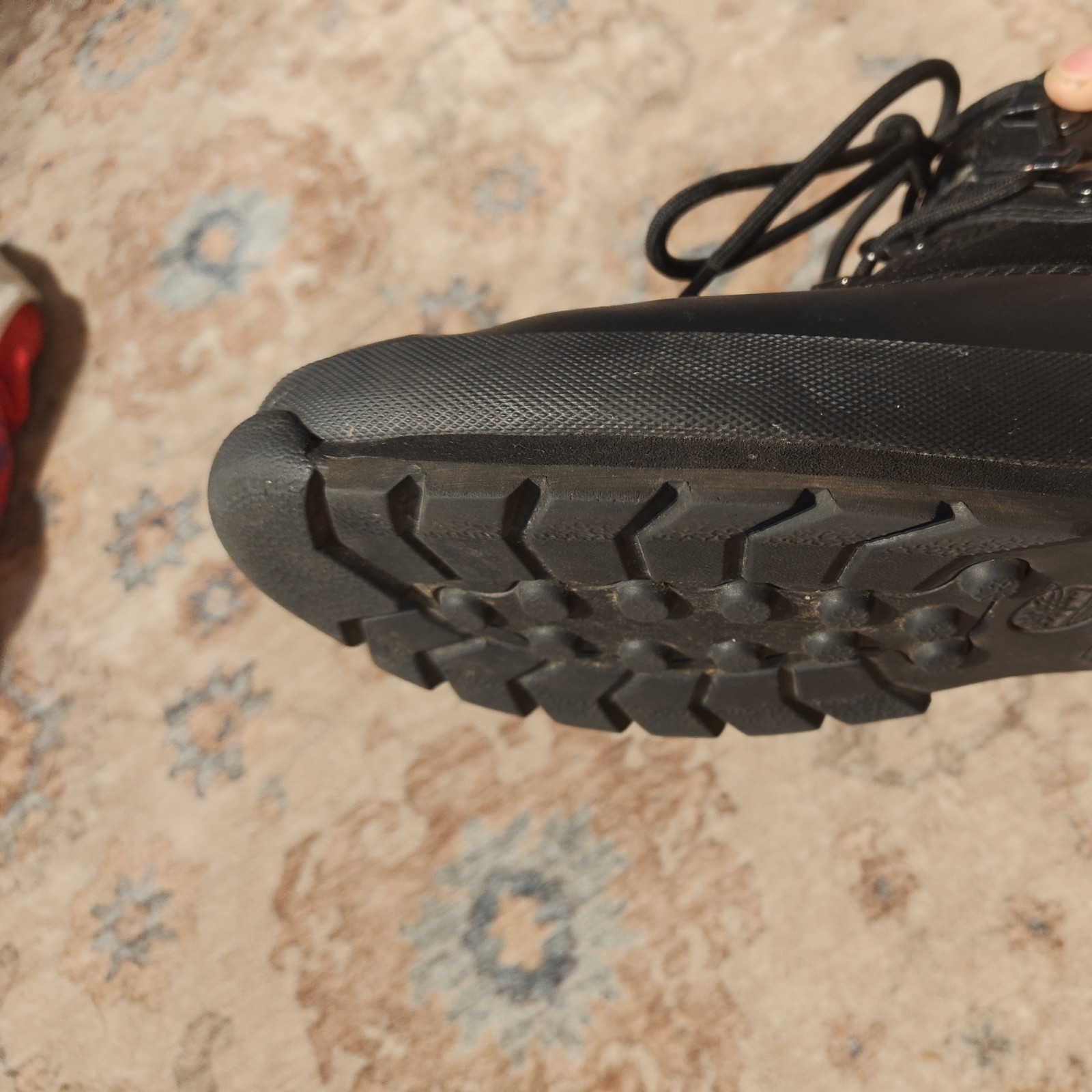 Timberland Euro Hiker Boots Black Leather Men 9.5 Style 56038