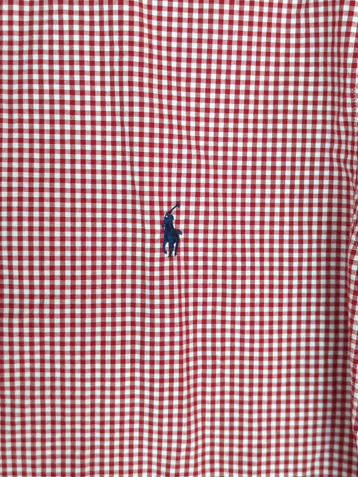 Ralph Lauren red Gingham Shirt Long Sleeve Size L Custom Fit