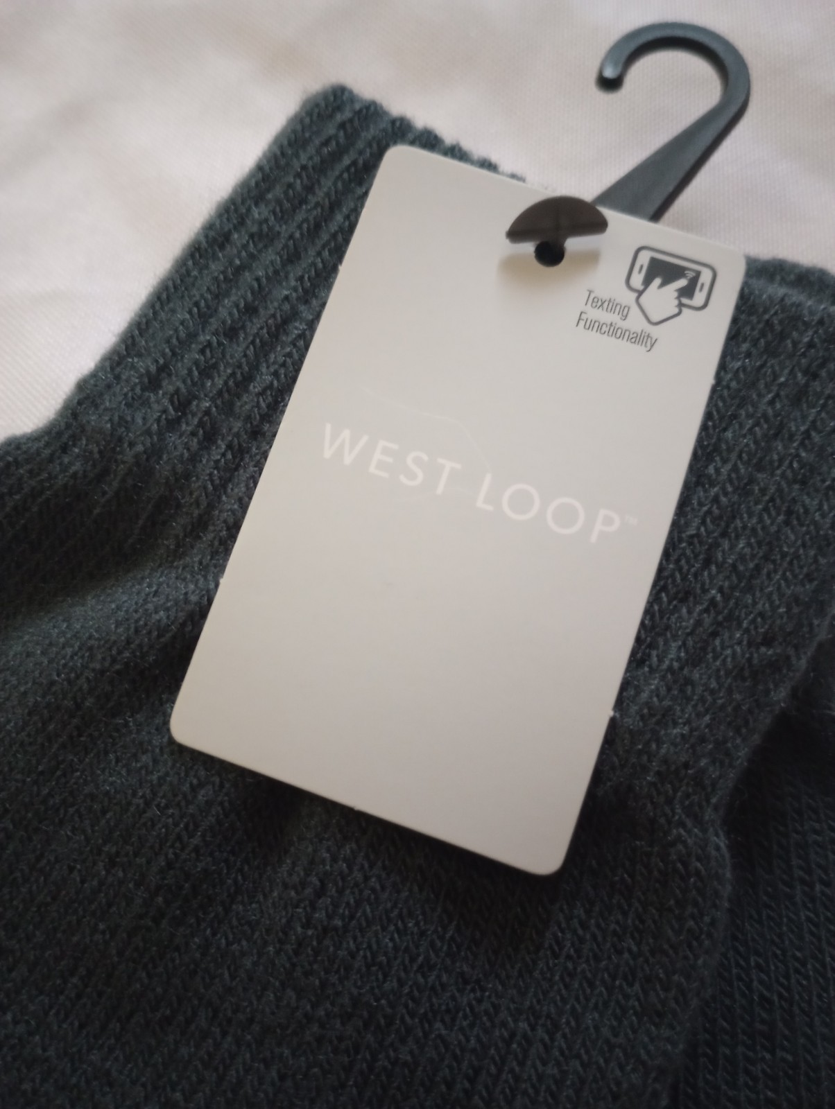 NWT West Loop GRAY Texting Knit Gloves One Size Men / Women / Teen / Unisex