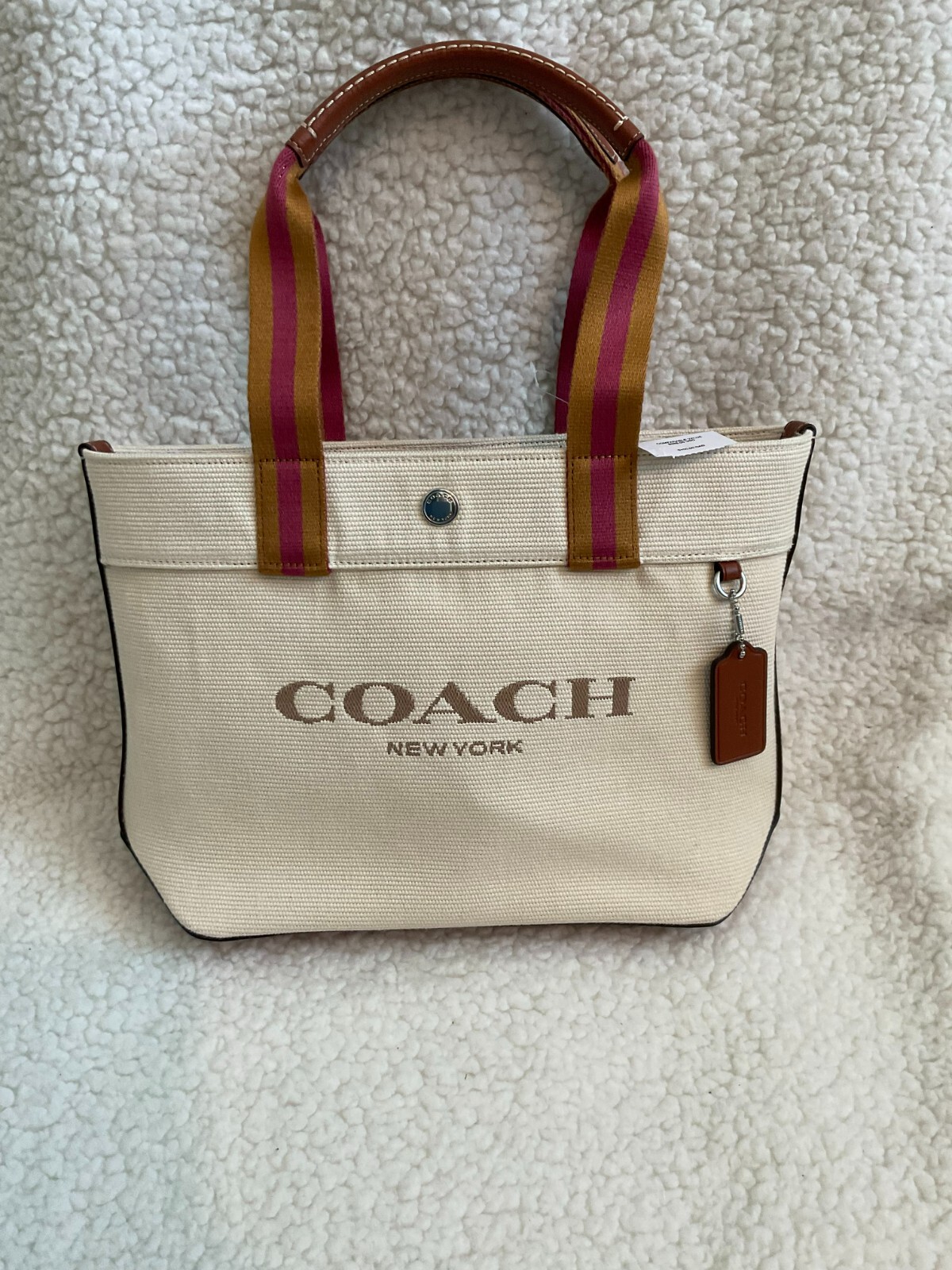 NWT Coach Small Canvas Tote NATURAL, CK168, MSRP $328.00