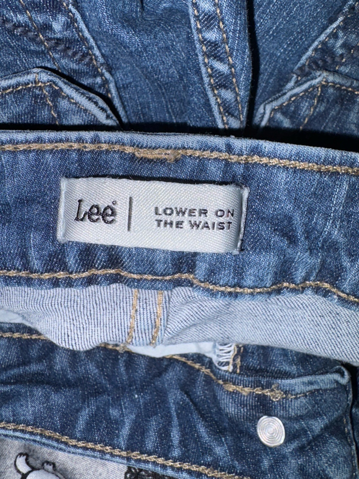 Lee Women’s Dark Wash Blue Denim Bootcut Jeans Size 18 Low Rise 5-Pocket
