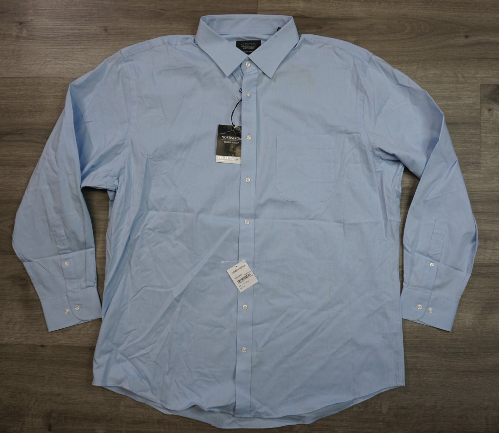 New Nordstrom Tech Smart Traditional Fit Performance Dress Shirt Men’s 17.5 34