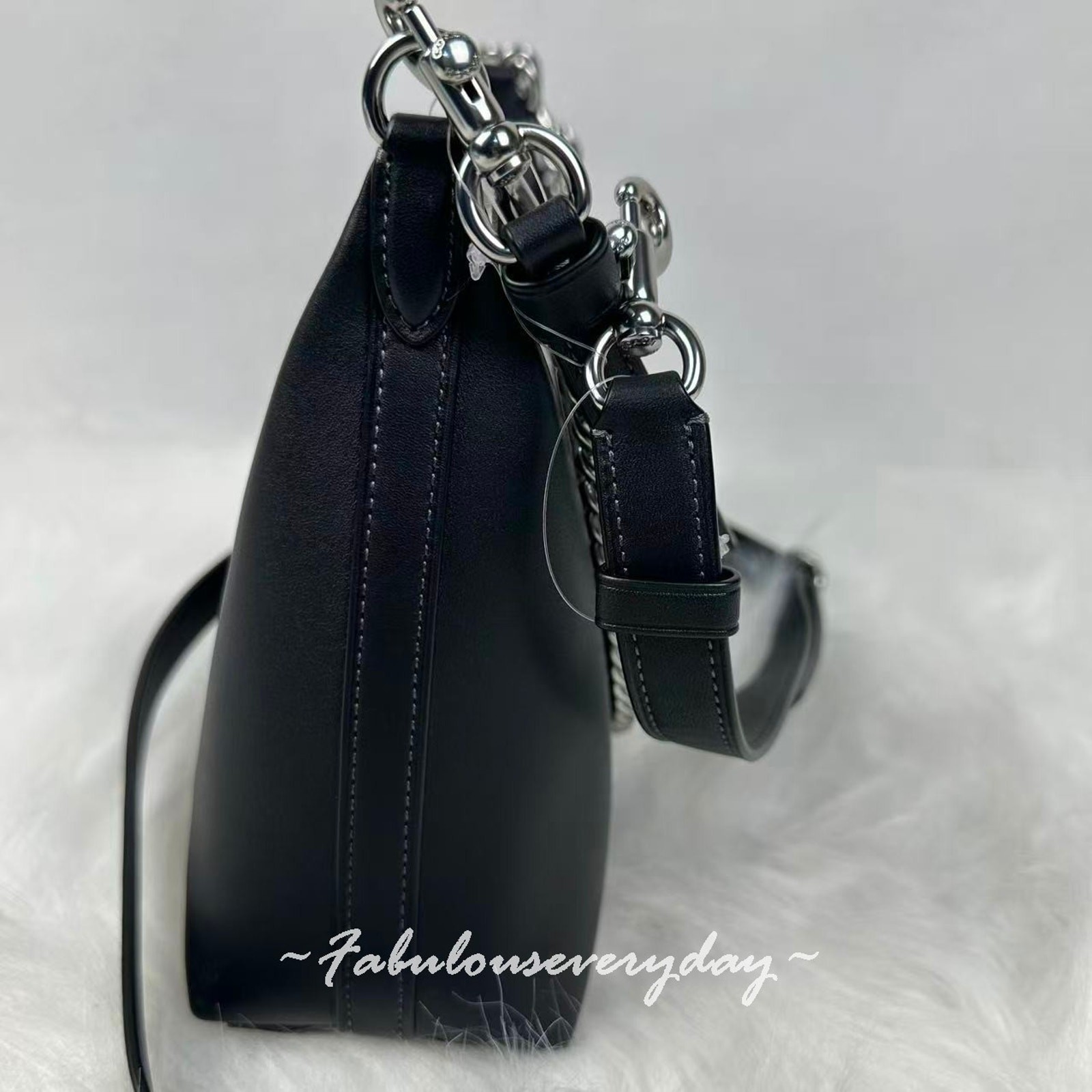 COACH Juliet 25 Small Shoulder Bag Crossbody In Leather/Silver/Black CW640