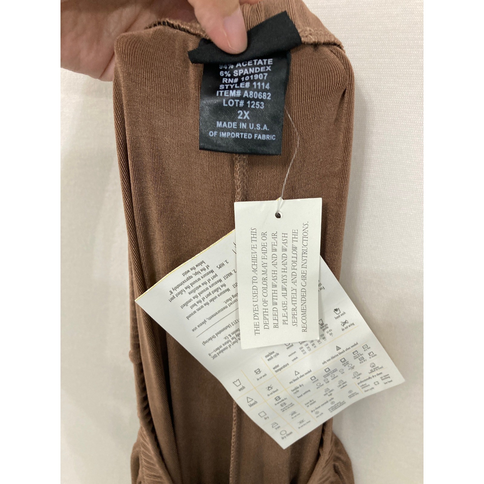 NWT Citiknits Straight Leg Crop Pants 2X Slinky Knit Elastic Waist Made in USA