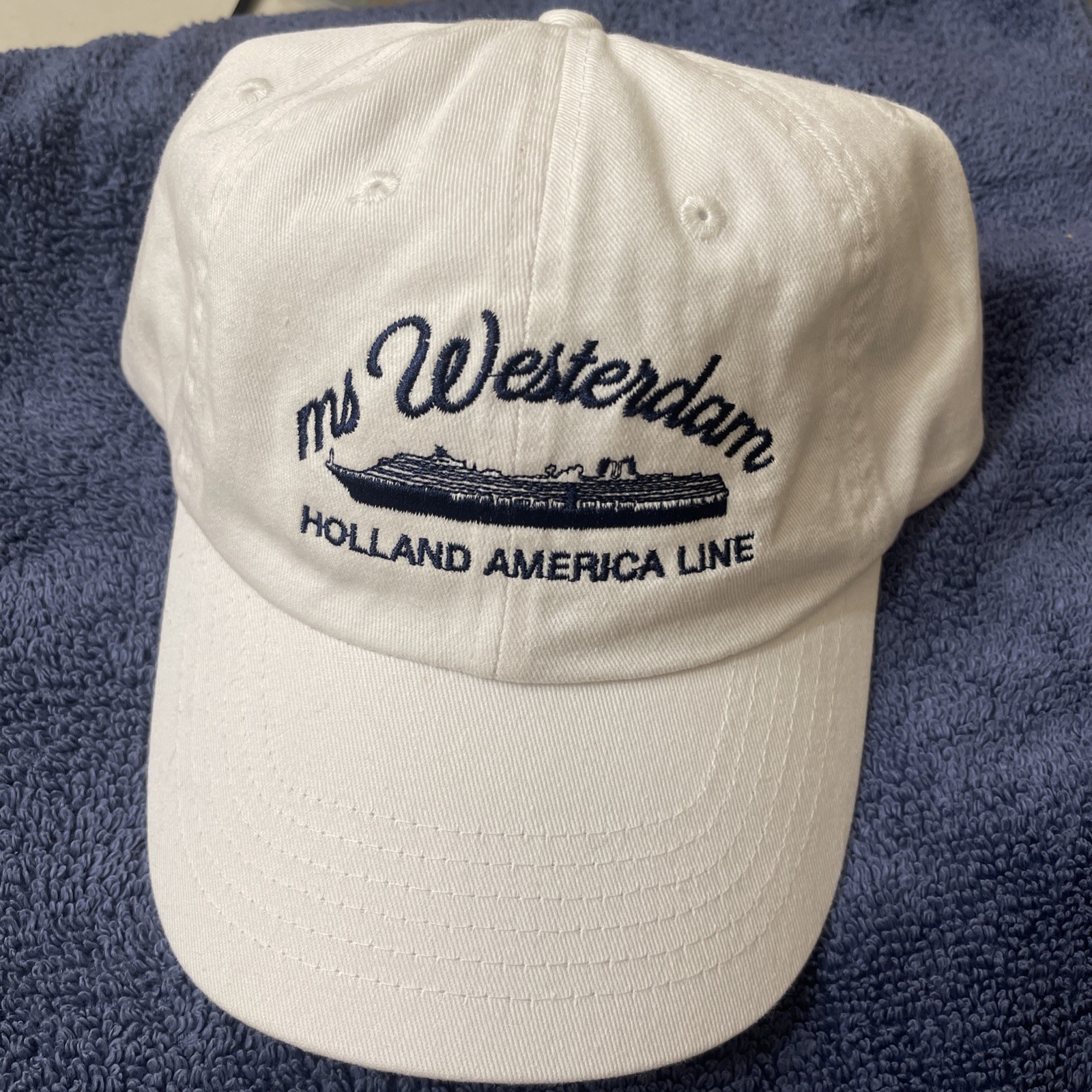 Vintage embroidered ms WESTERDAM HOLLAND AMERICA LINE HAT CAP