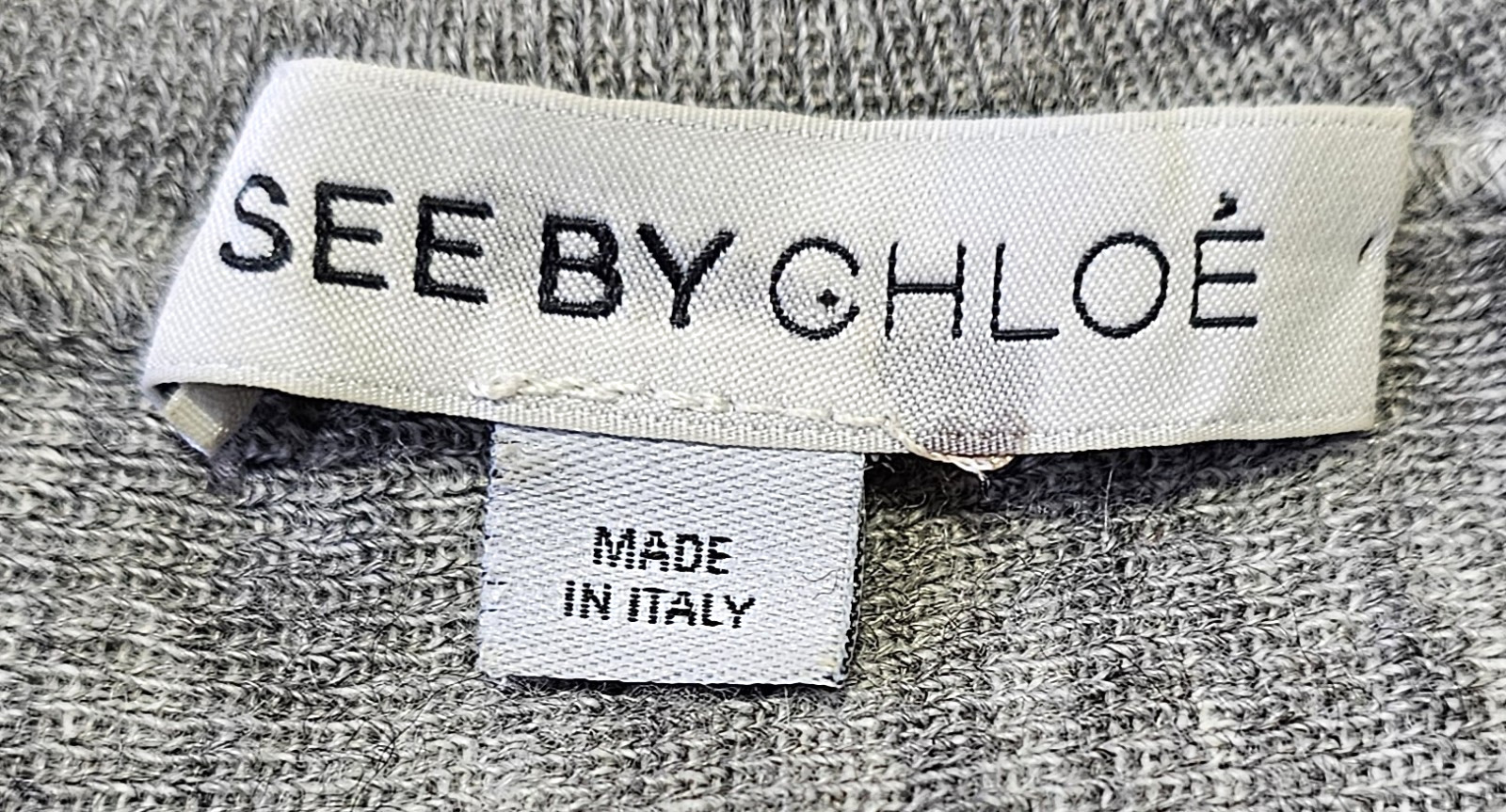 SEE BY CHLOE Heather Gray Wool Alpaca Blend Turtleneck Sweater S