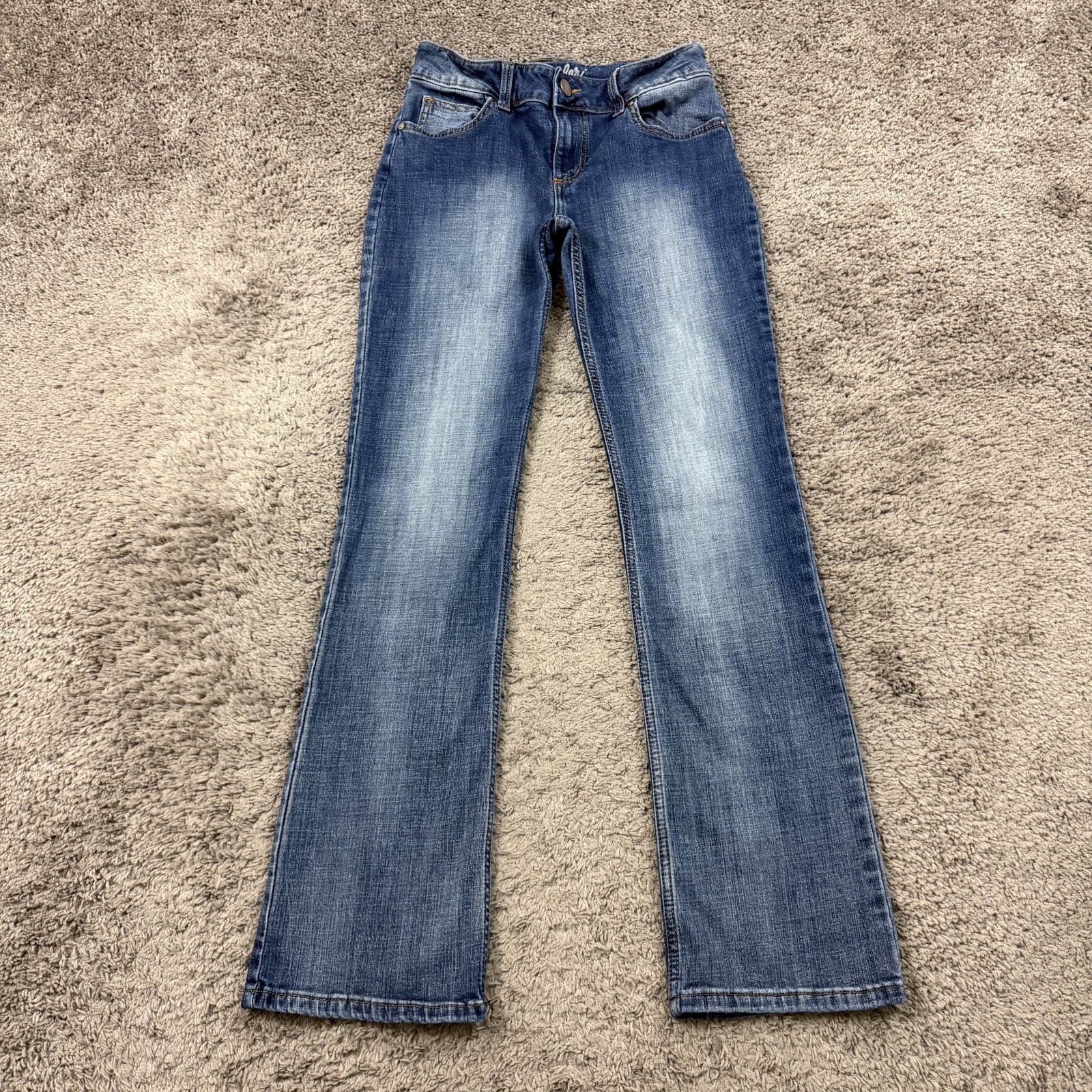 Wrangler Jeans Womens 3 Boot Cut Low Rise Dark Wash Stretch Denim Western 27×33