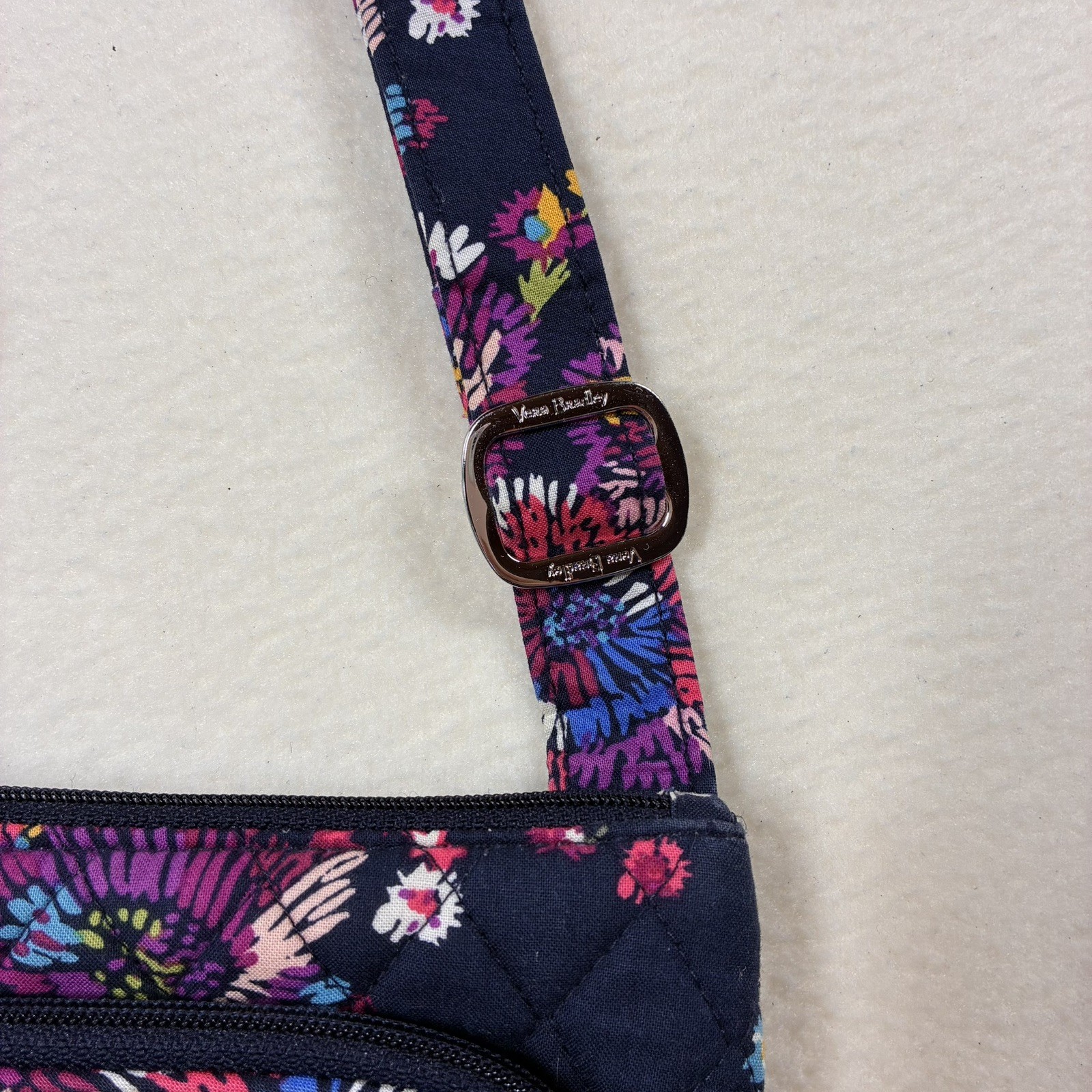 Vera Bradley Little Hipster Crossbody Bag retired Midnight Wildflowers boho