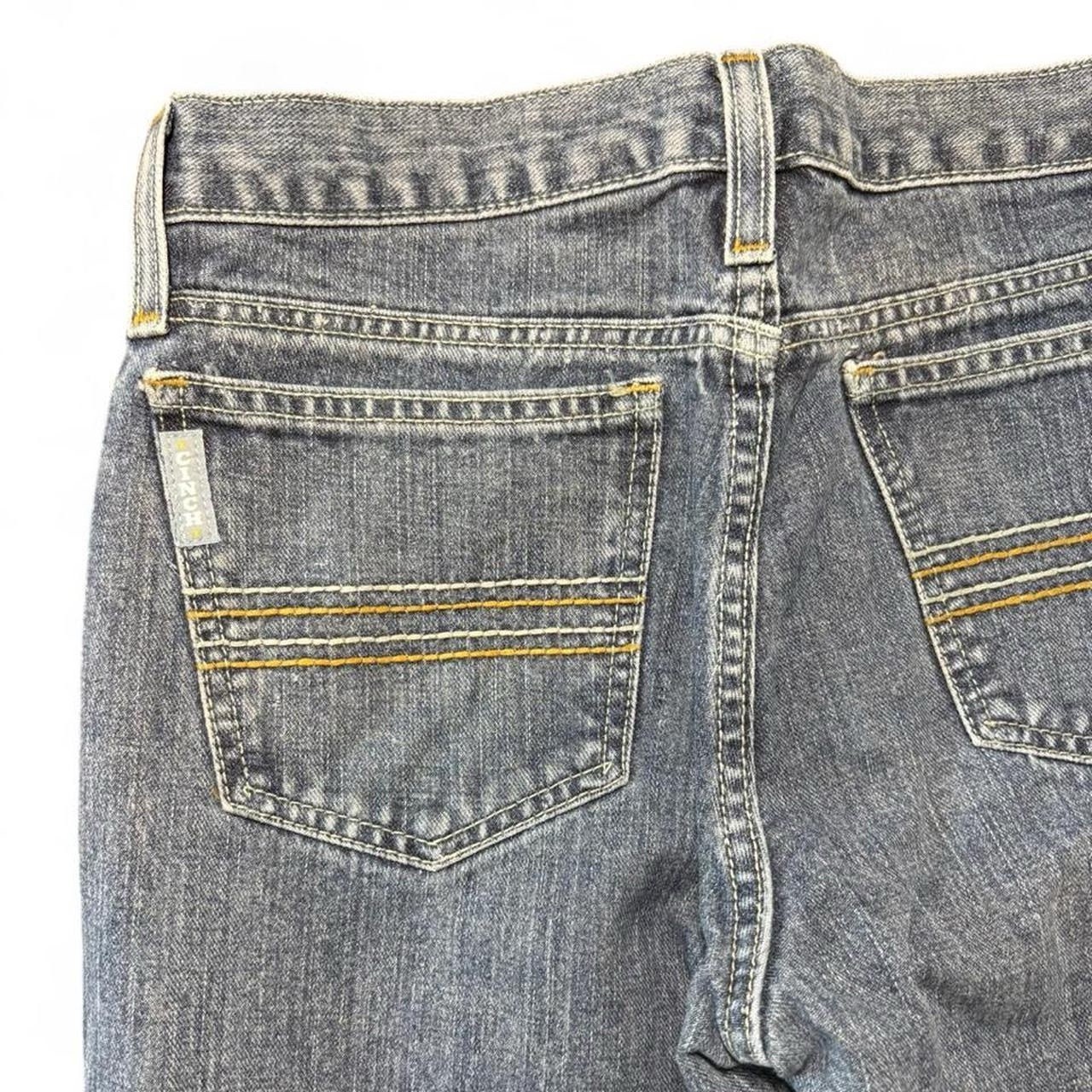 Cinch Men’s Blue Denim Bootcut Cotton Jeans Medium Wash 5-Pocket Zip/Button