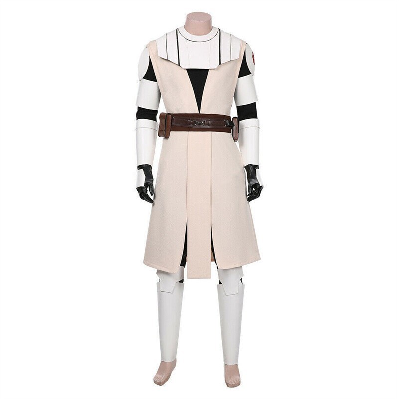 Obi Wan Kenobi Star Wars The Clone Wars Cosplay Costume Uniform Outfit Halloween