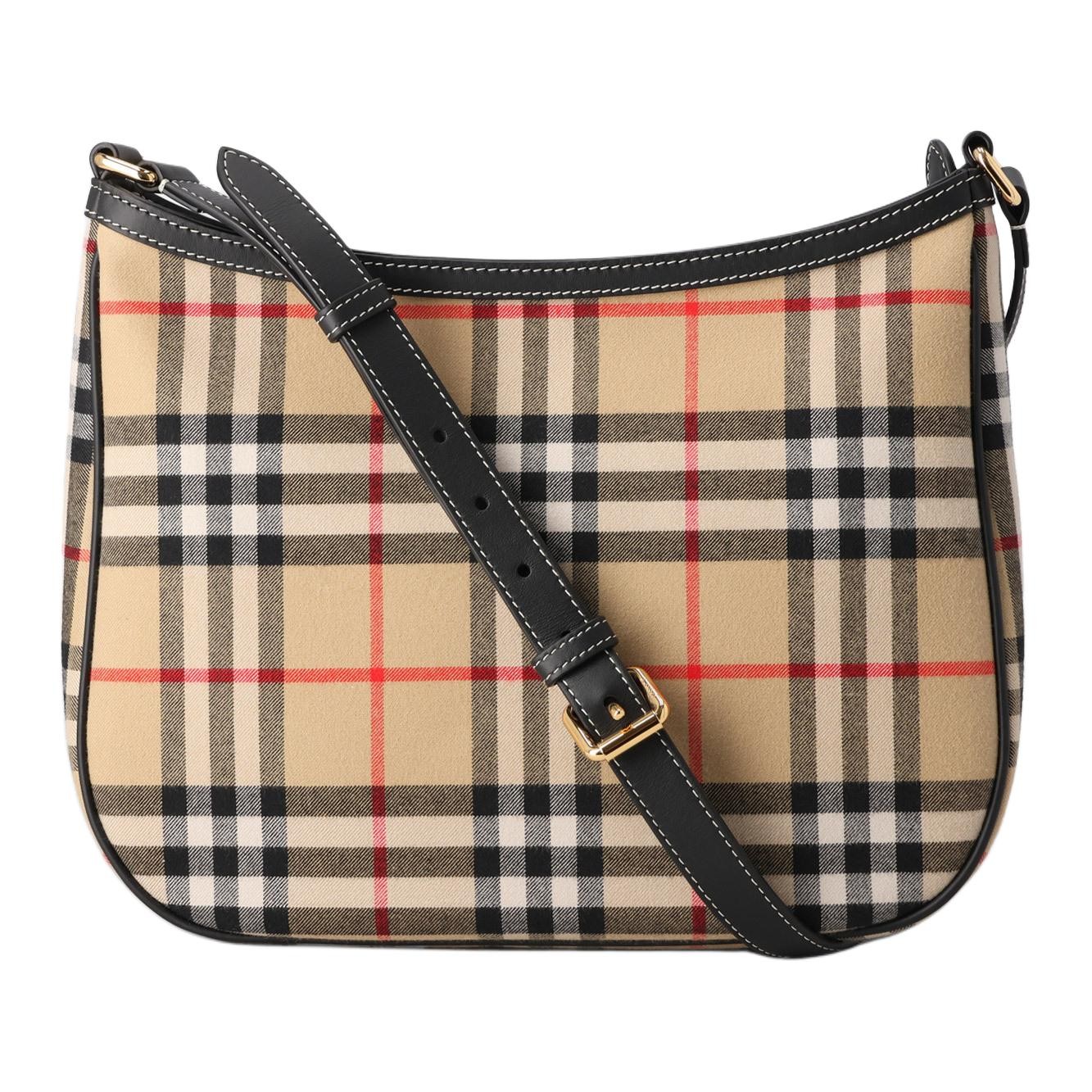 Burberry Cotton Crossbody Bag Shoulder Bag Womens Brown 11.6×3.1×8.6in