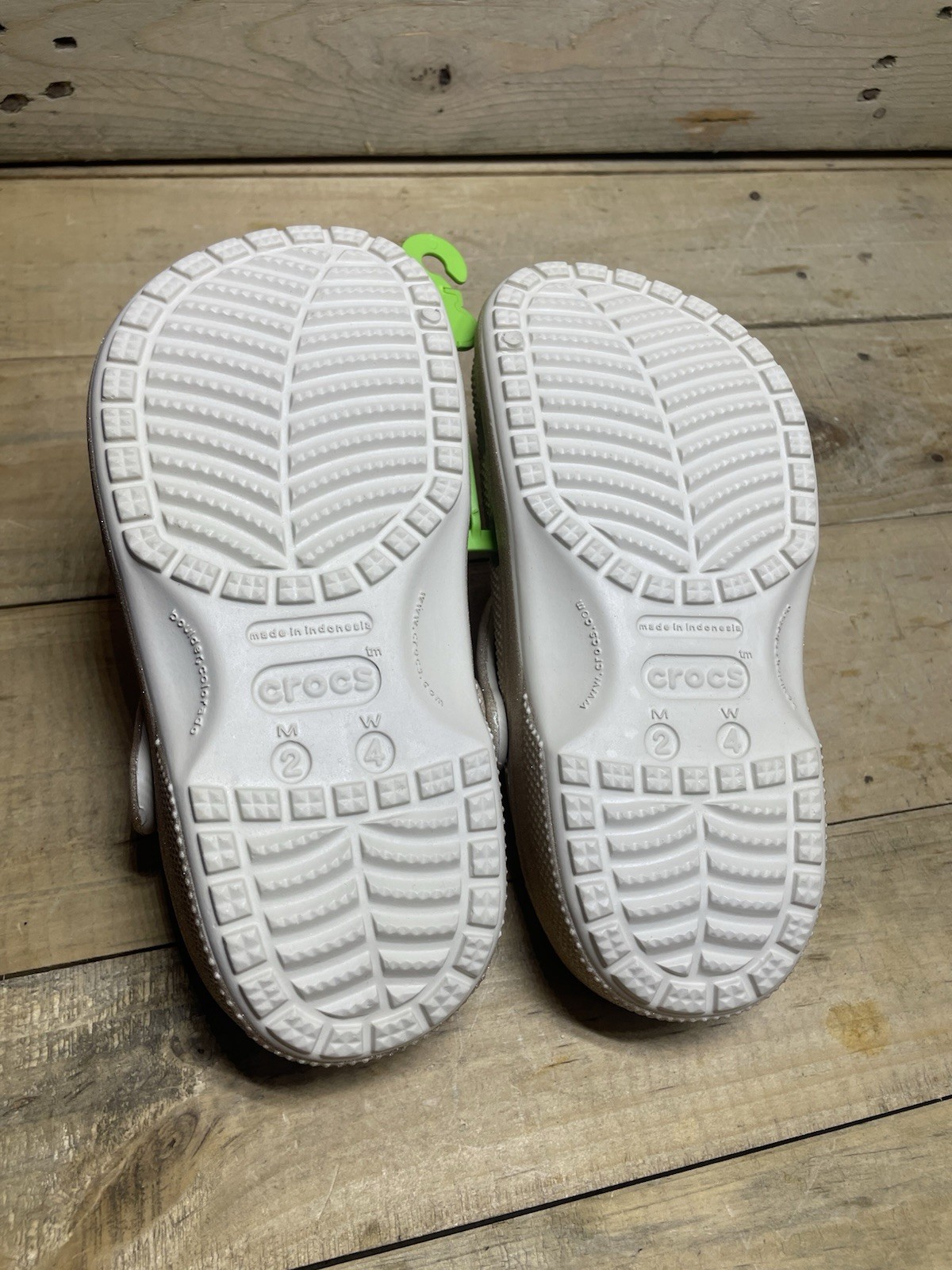 Crocs Shoes W 4 M 2 Glitter Champagne Classic Clog Gold