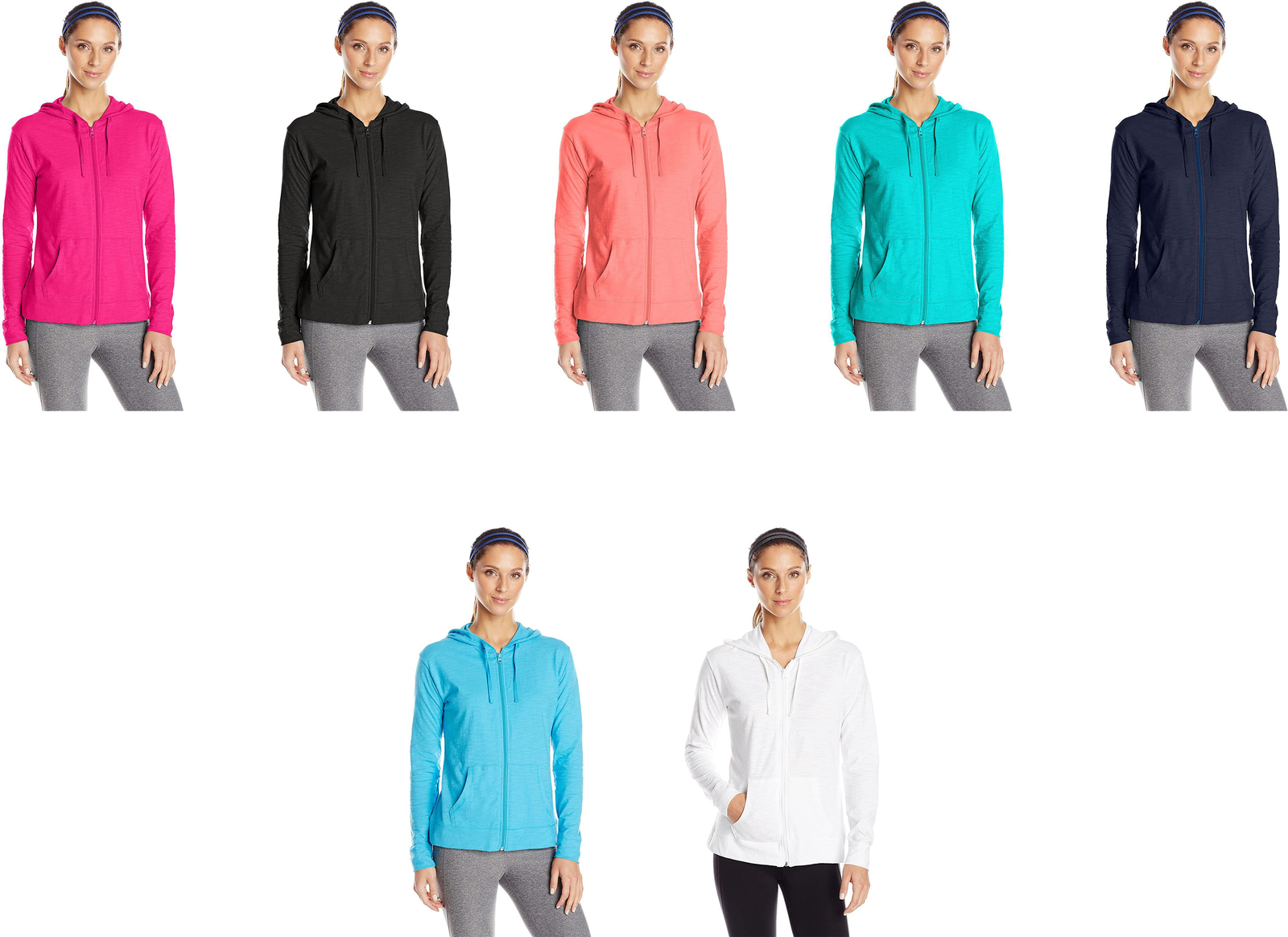 Hanes Women’s Full-Zip Slub Cotton Hoodie