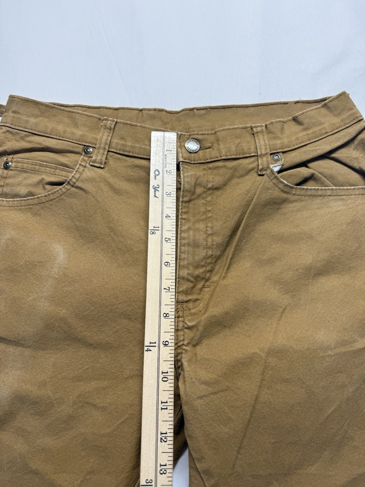 Dickies Pants Mens 32×30 Brown Canvas Carpenter Relaxed Hammer Loop Workwear