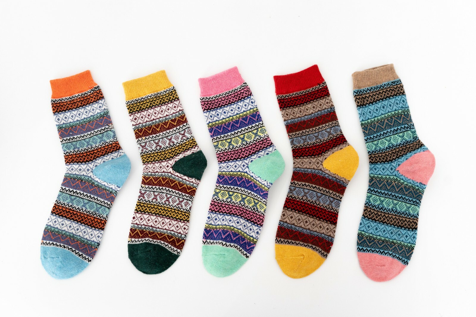 5 Pairs Womens Winter Warm Thermal Lambs Wool Merino Heavy Duty Boot Socks 5-9