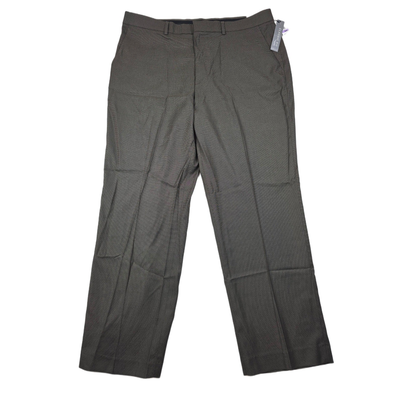 Perry Ellis Dress Pants Mens 38×30 Brown Taupe Classic Fit Portfolio Luxe NEW