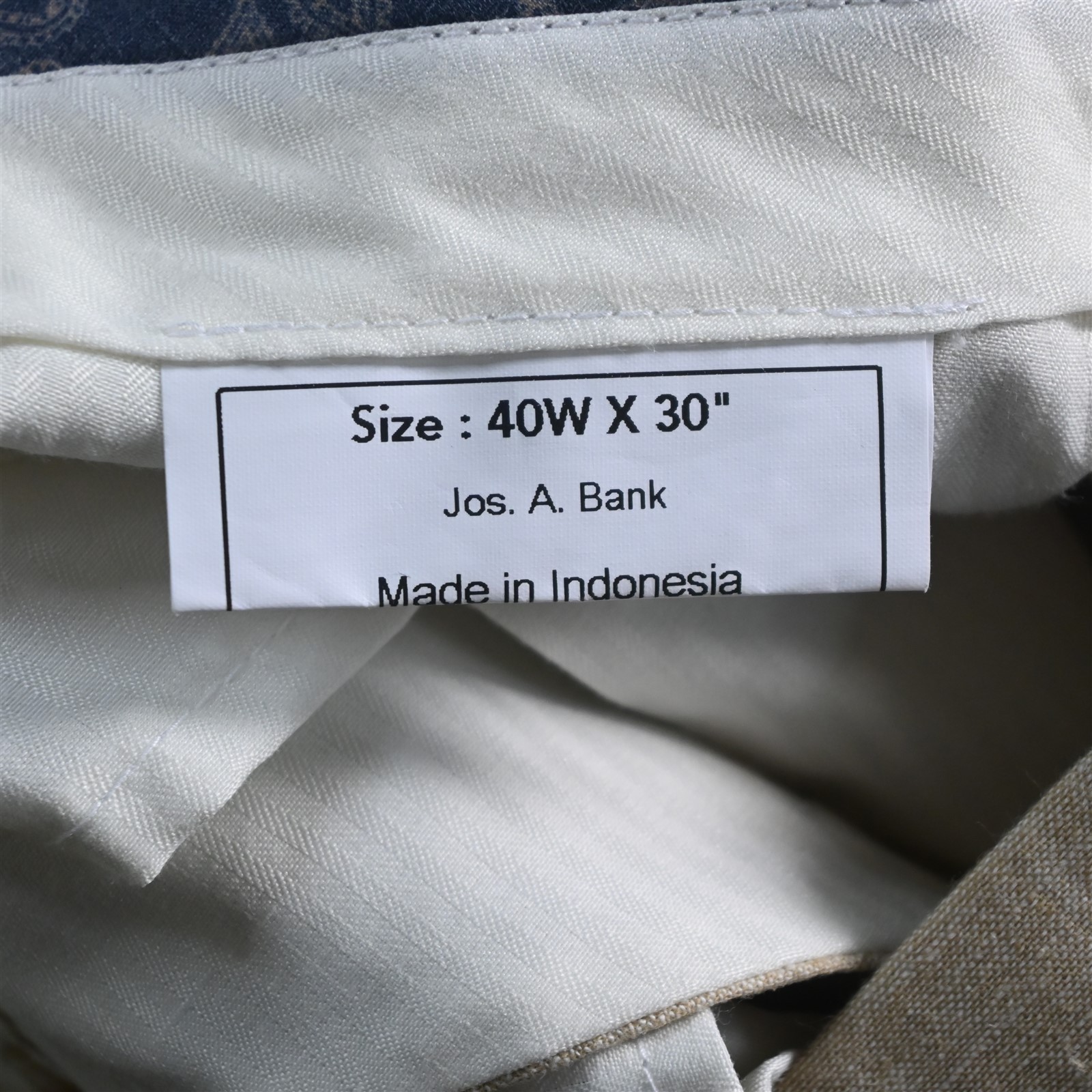 Jos A Bank 48R 40×26 Khaki Linen Slim Fit Mens Jacket Pants Suit