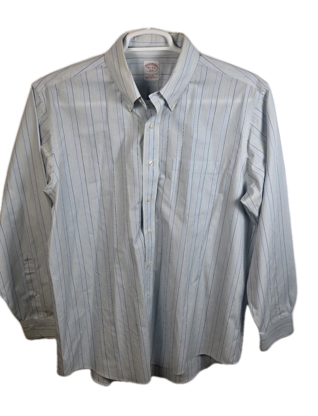 Brooks Brothers 346 Men’s 16 1/2-4/5 Cotton Blue Long Sleeve Shirt
