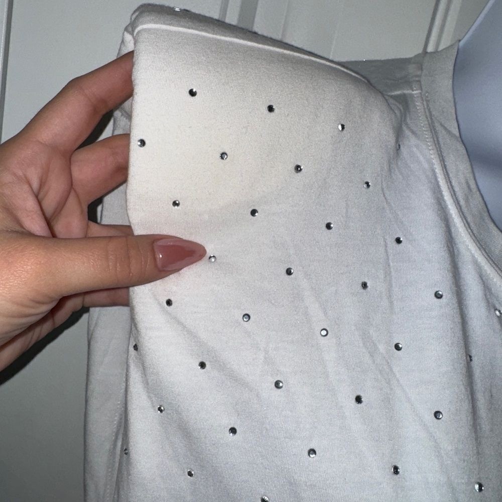 Generation Love Lex Crystal Padded Shoulder Top size medium