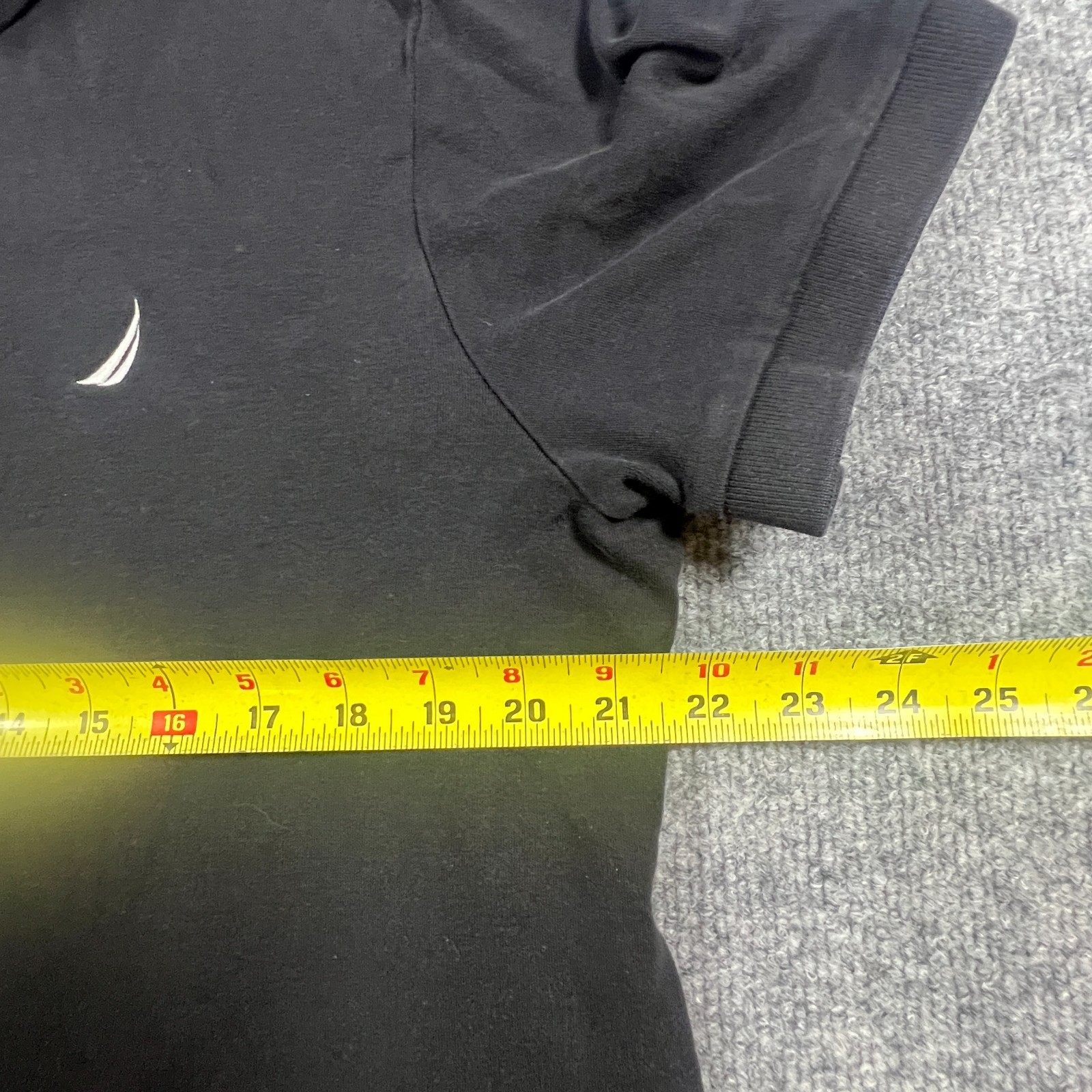 Nautica Slim Fit Polo Shirt Men XL Black Cotton Moisture Wicking Athleisure Golf