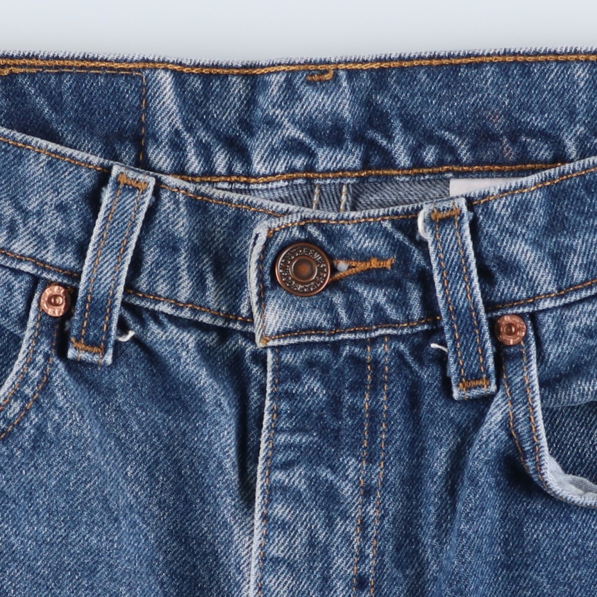 Used 90’S Levi’s 00505-0216 Regular Fit Straight Leg Tapered Denim Pants Men…