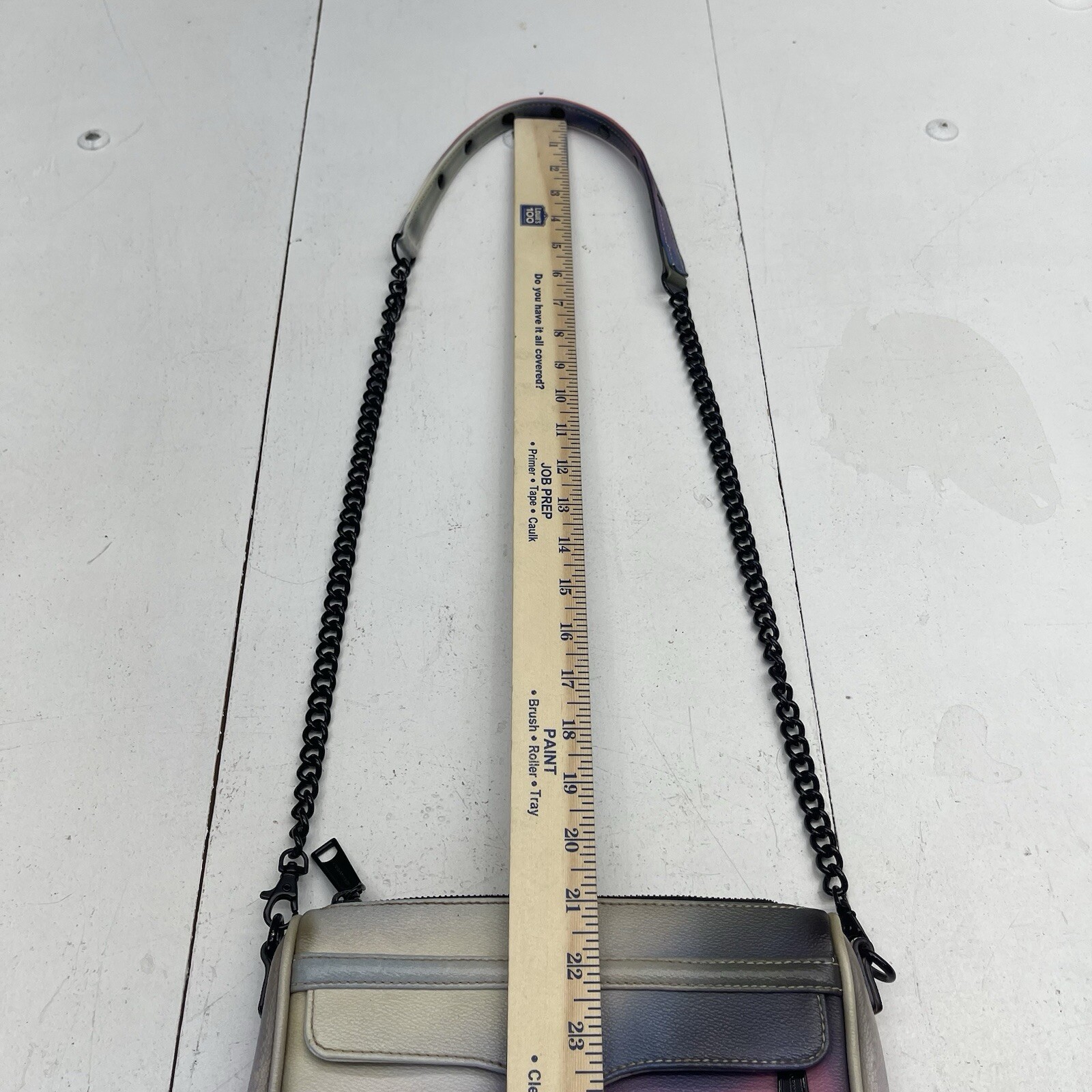Rebecca Minkoff Mini Mac Pink Blue Graffiti Chain Crossbody Purse
