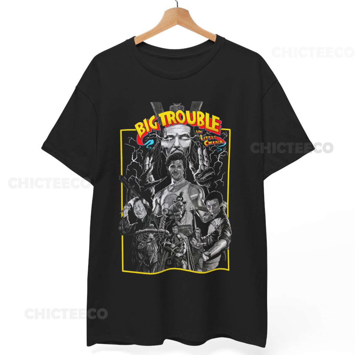 Big Trouble in Little China Shirt Jack Burton Reality Glitch 80s Movie Unisex Te