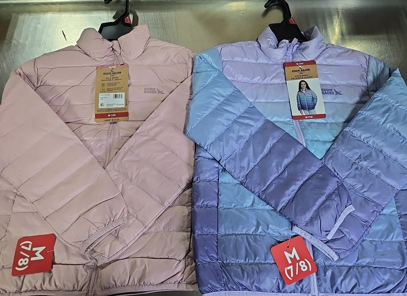 NWT: Girl’s Eddie Bauer Down Packable Jacket – 2 Colors/4 Sizes to Choose From!