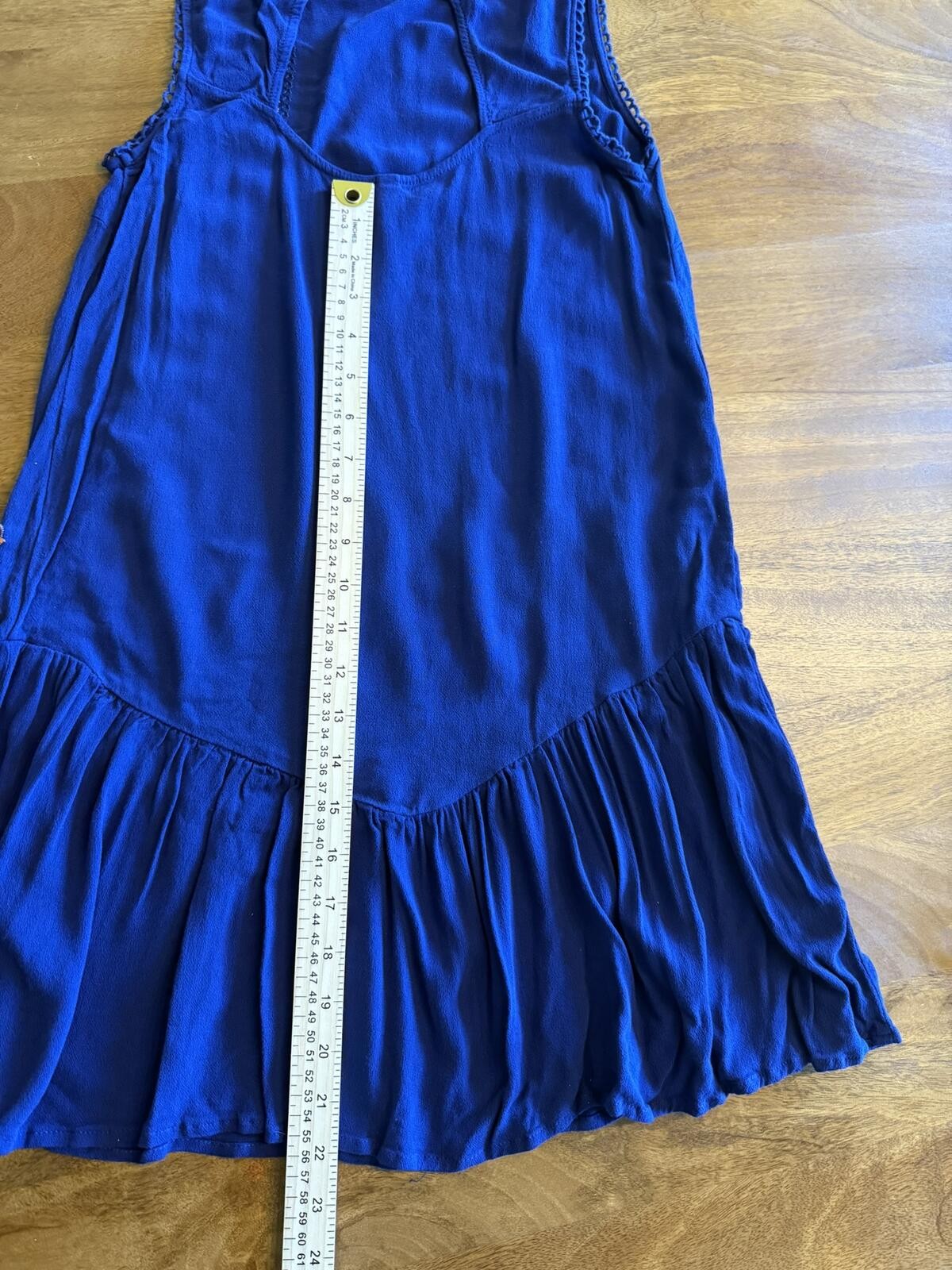 Xhilaration / Target Blue Embroidered Sleeveless Boho Shift Dress Tunic – S