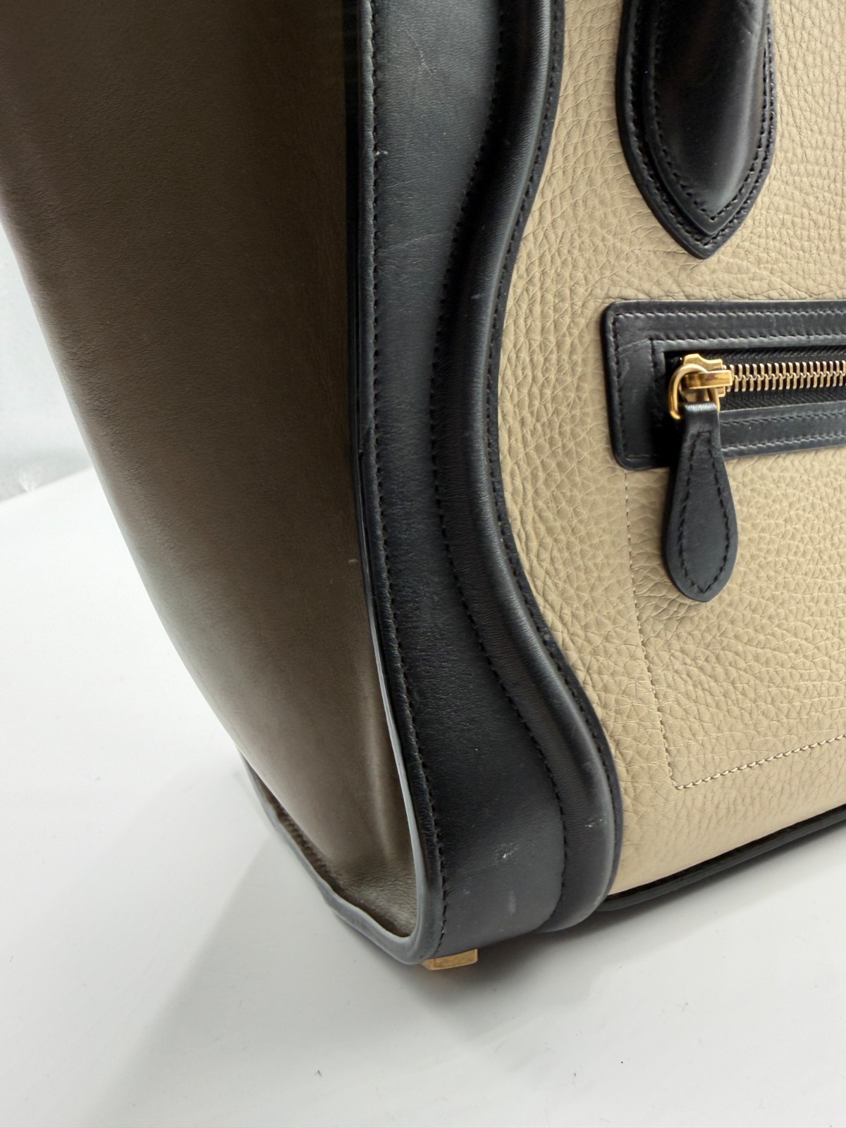 Celine Paris Phantom Luggage Tote Black Beige Khaki GHW AUTH Certificate