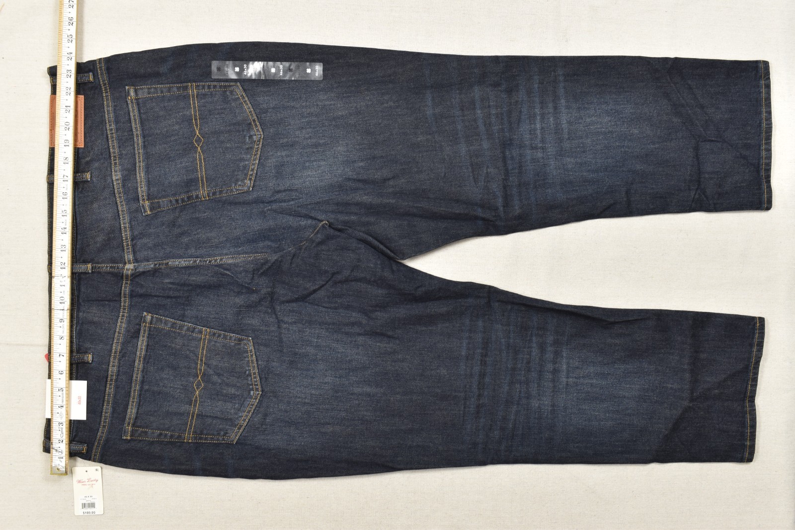 Lucky Brand Men’s Athletic Straight Barite Blue Denim Jeans Stretch 46×30 NEW
